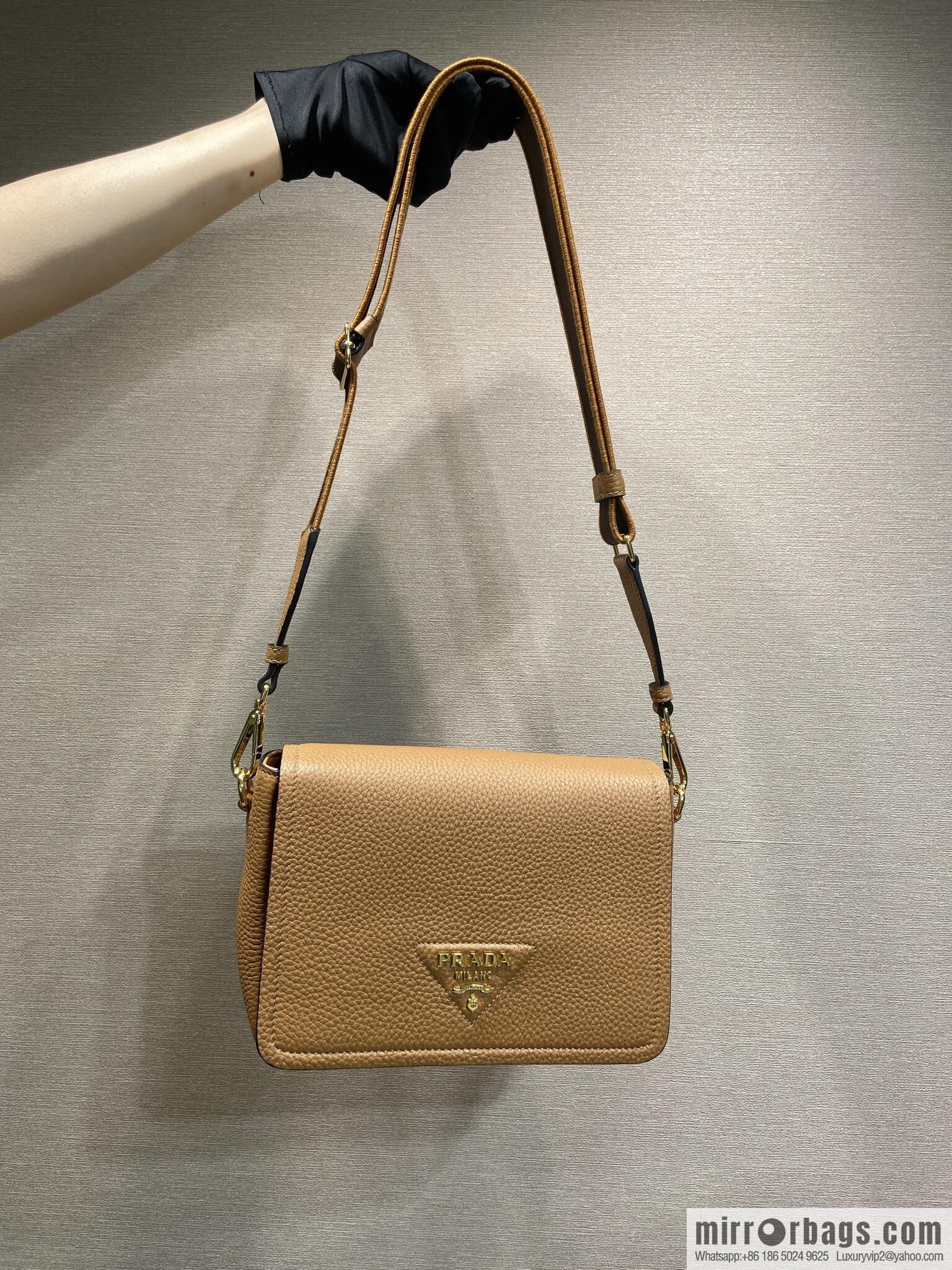 PRADA ๐ new shoulder strap ๐ 1BD314-1 ๐ caramel color
