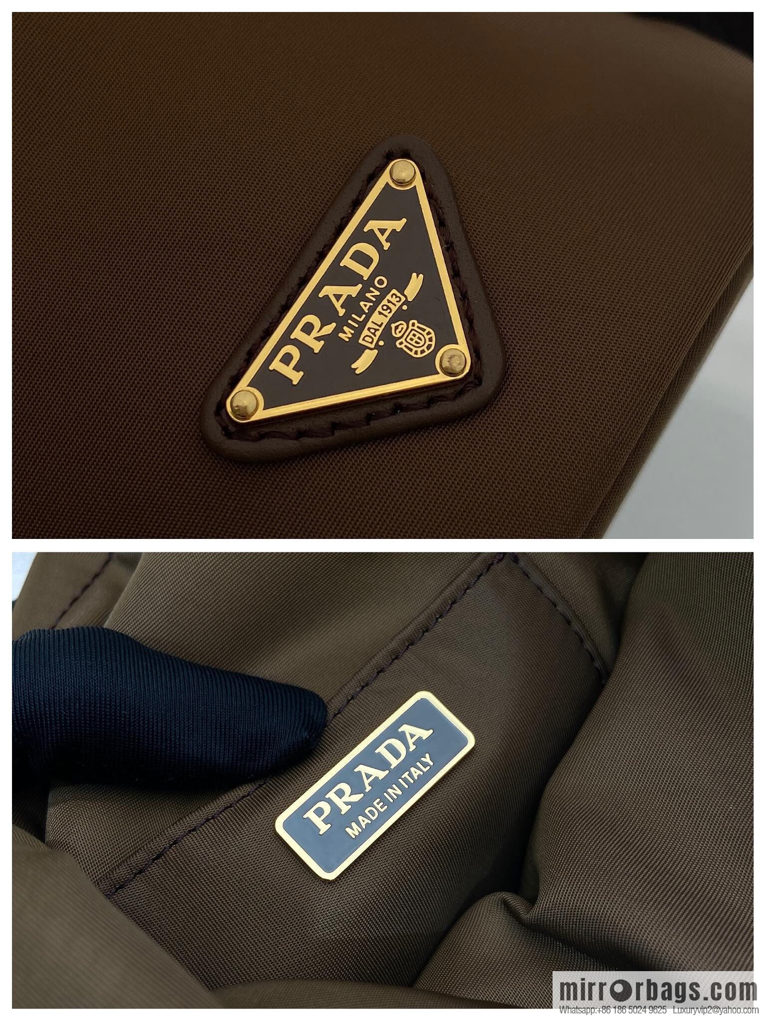PRADA 🎉 new catwalk model 🎉 1BE088 rich small bucket 🎉🎉 coffee color
