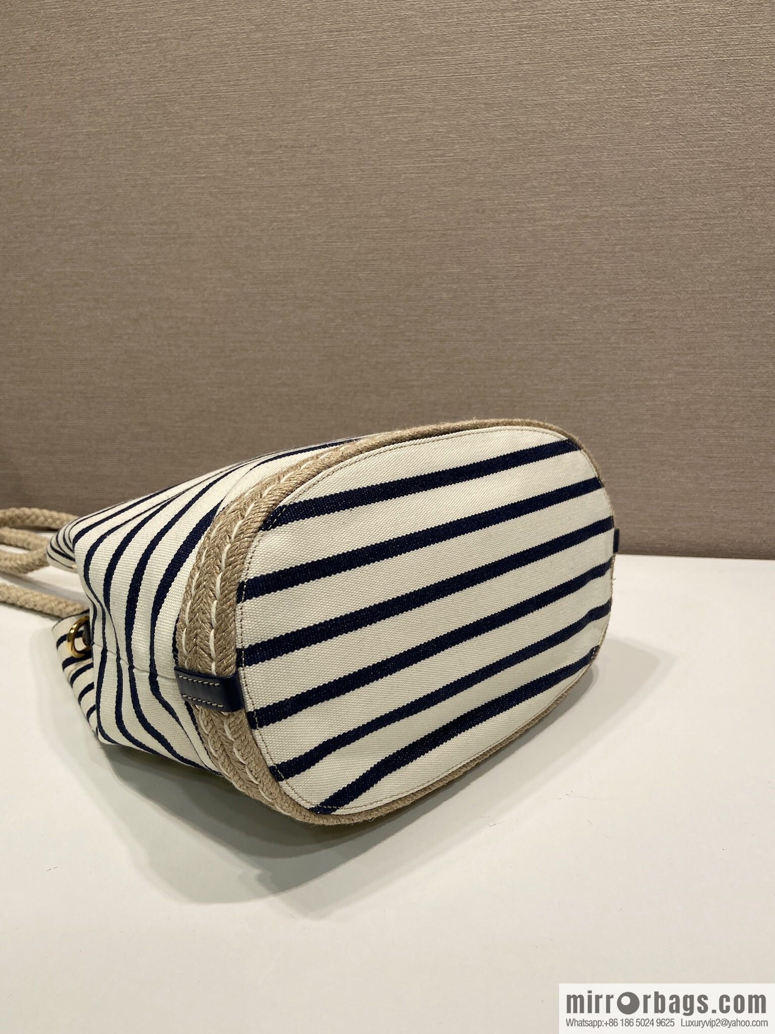 PRADA 🎉 new bucket bag 🎉 1BE082 striped 🎉🎉 black striped