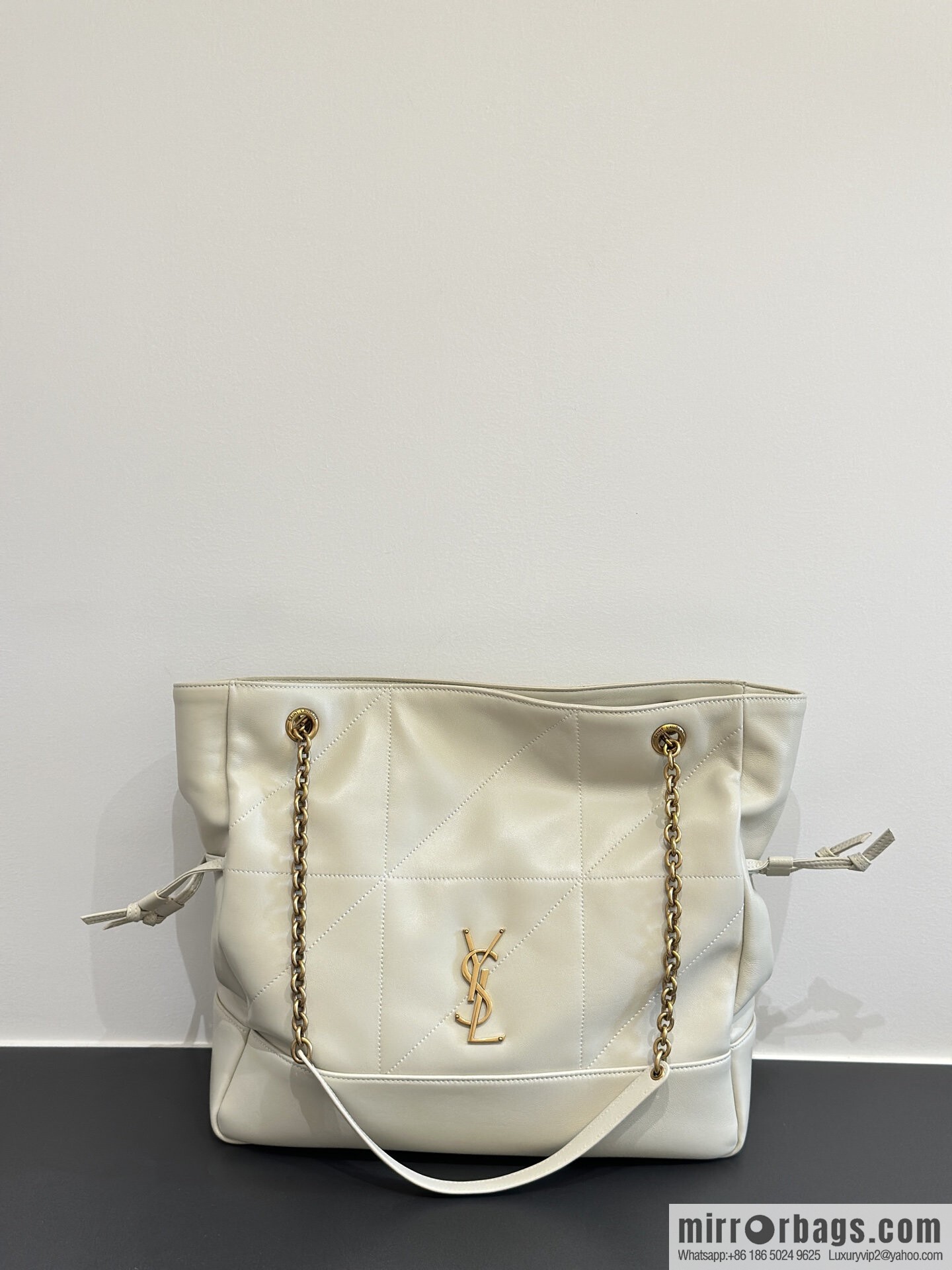 YSL 𝗝𝗮𝗺𝗶𝗲 𝟰.𝟯 large 𝗣𝗢𝗖𝗛𝗢𝗡_ lucky bag bucket bag 809824 white