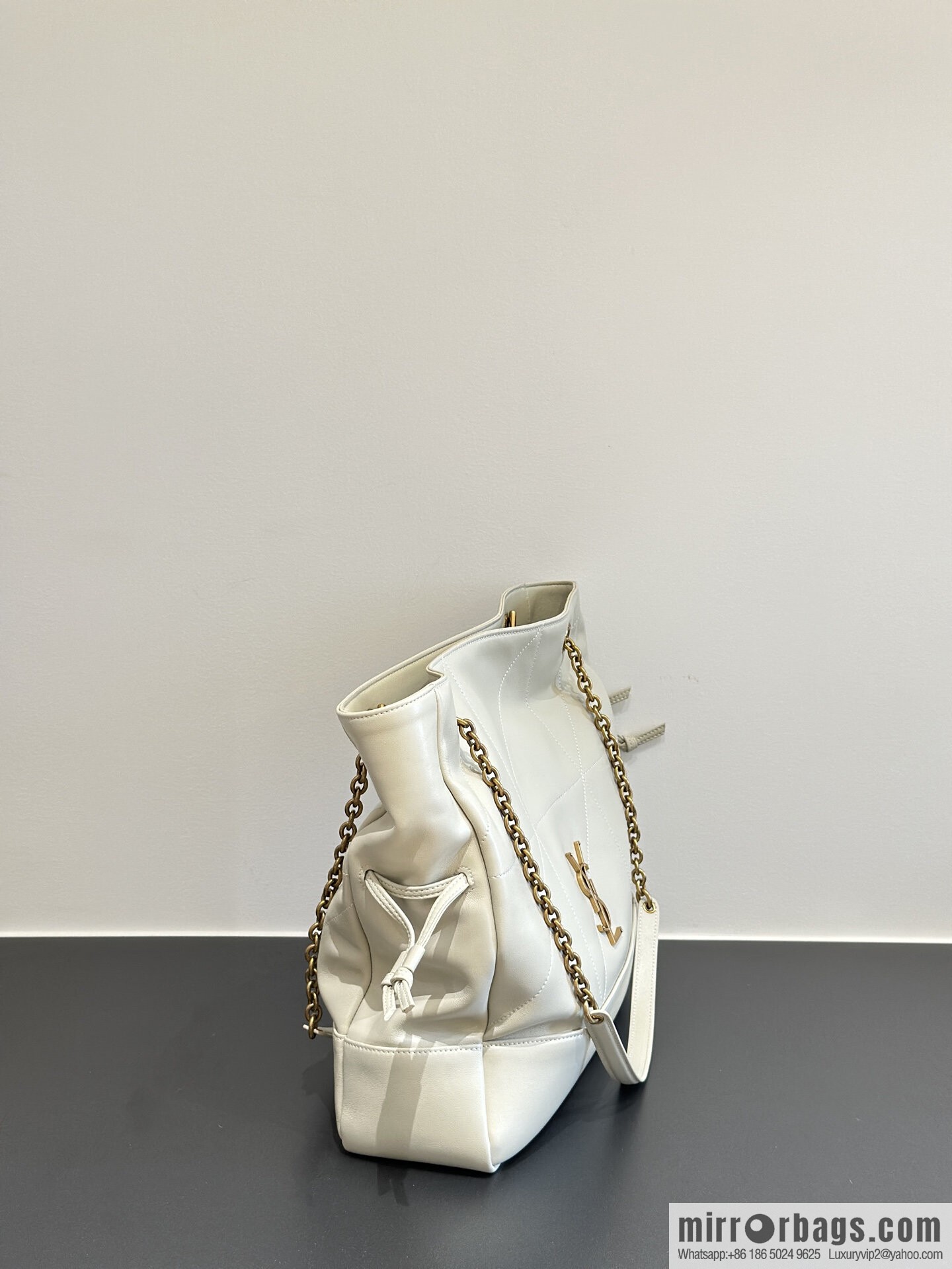 YSL 𝗝𝗮𝗺𝗶𝗲 𝟰.𝟯 large 𝗣𝗢𝗖𝗛𝗢𝗡_ lucky bag bucket bag 809824 white