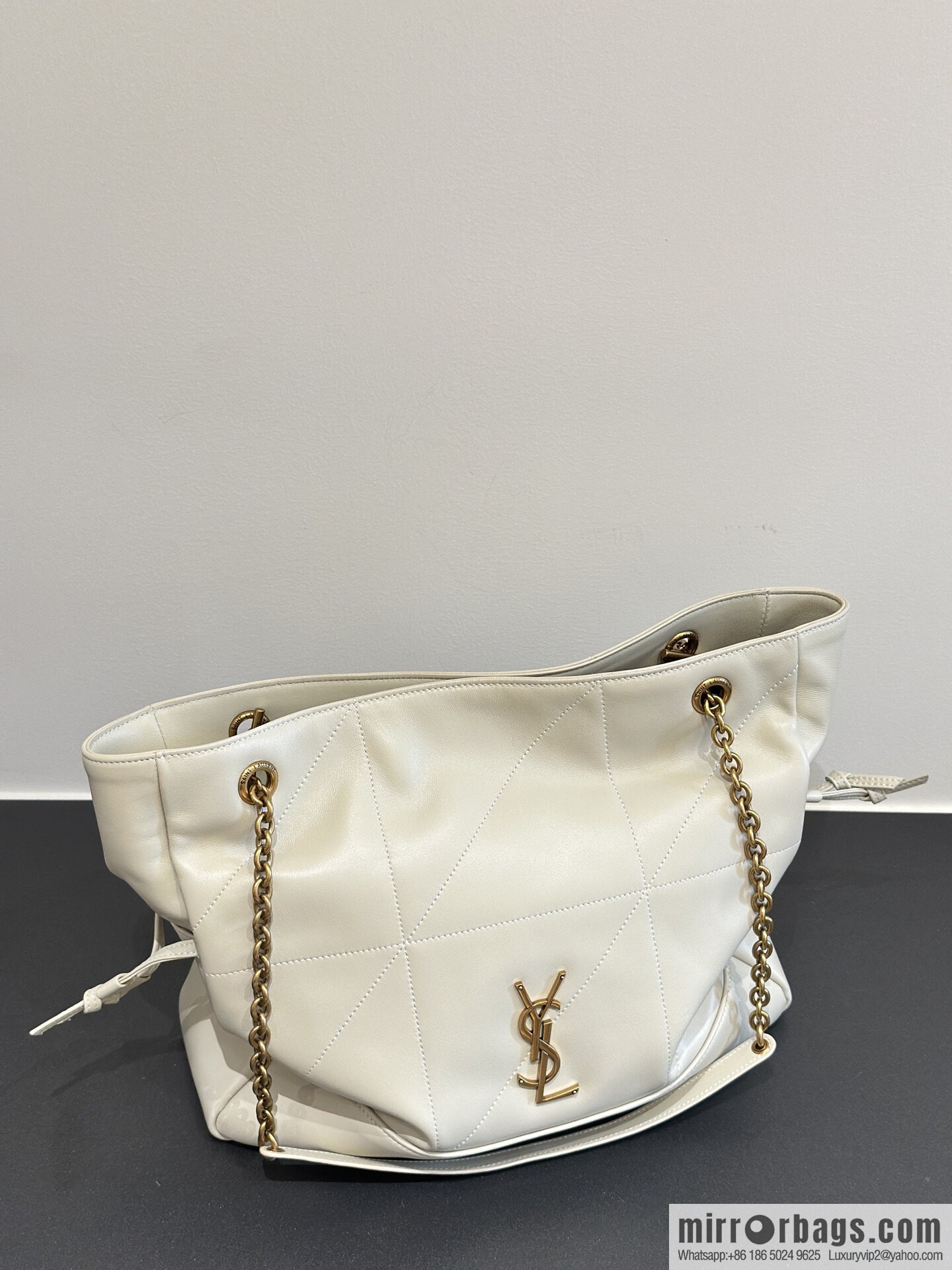 YSL 𝗝𝗮𝗺𝗶𝗲 𝟰.𝟯 large 𝗣𝗢𝗖𝗛𝗢𝗡_ lucky bag bucket bag 809824 white