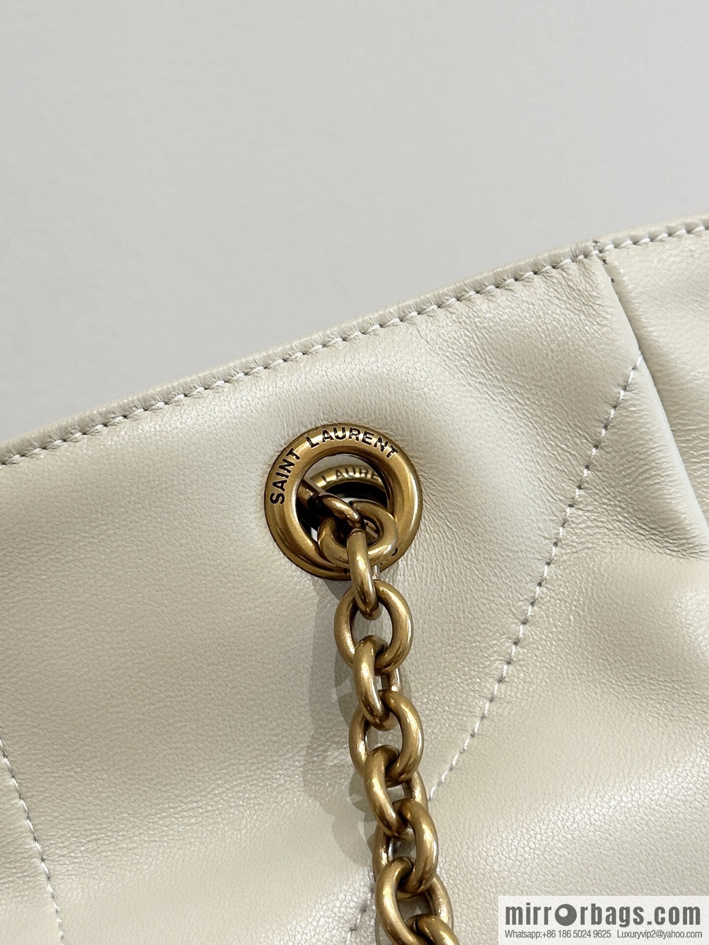 YSL 𝗝𝗮𝗺𝗶𝗲 𝟰.𝟯 large 𝗣𝗢𝗖𝗛𝗢𝗡_ lucky bag bucket bag 809824 white