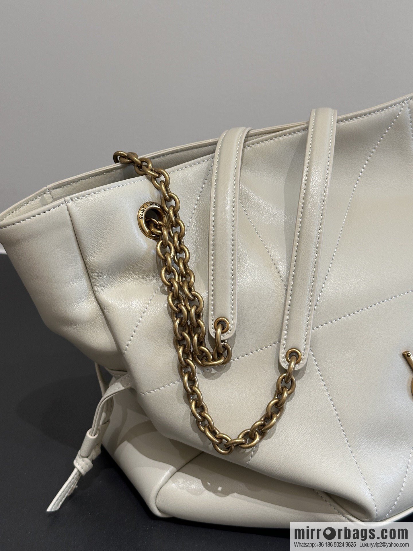 YSL 𝗝𝗮𝗺𝗶𝗲 𝟰.𝟯 large 𝗣𝗢𝗖𝗛𝗢𝗡_ lucky bag bucket bag 809824 white
