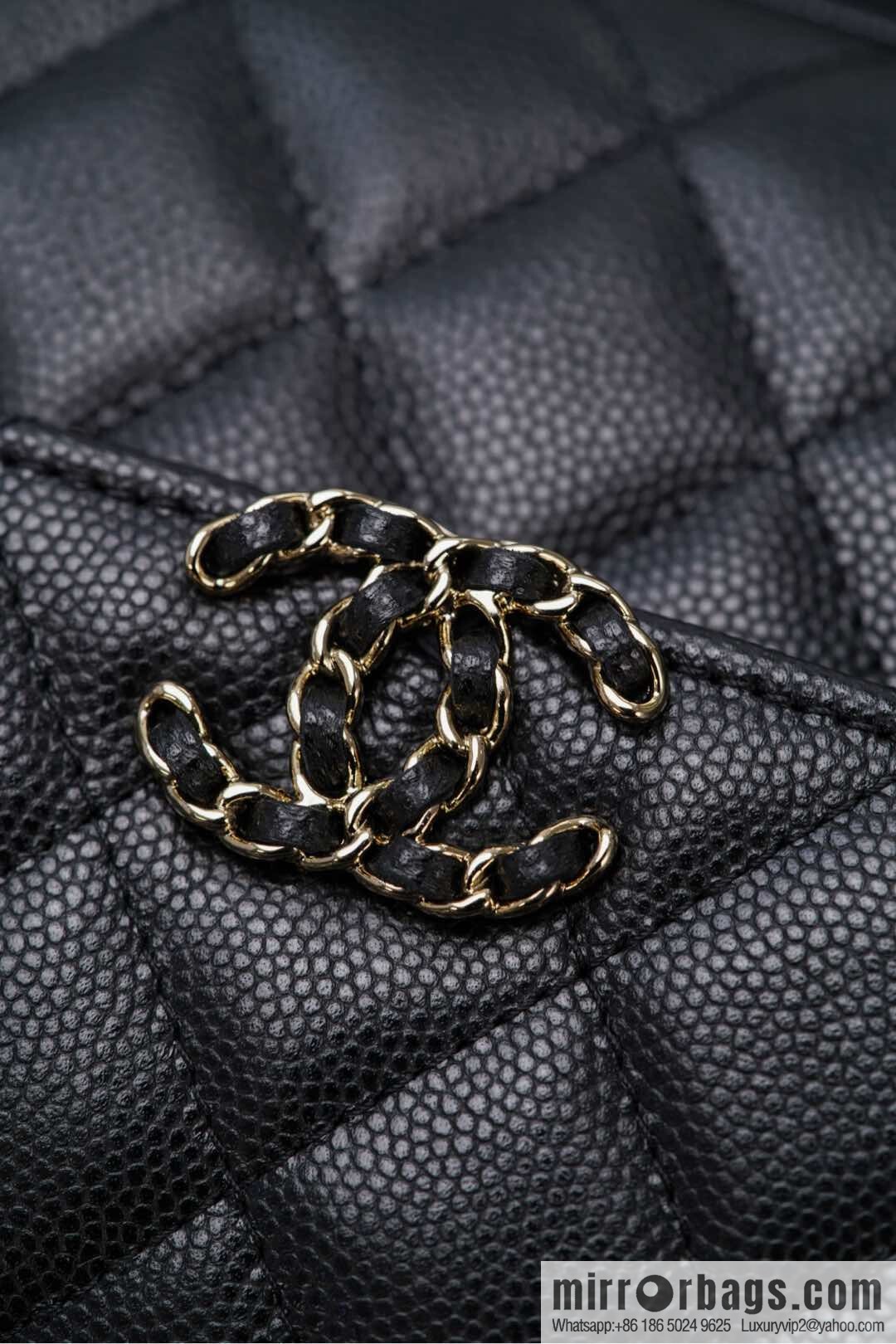 ππ‘ππ§ππ₯ 25s Cross Handle Black Gold Litchi π Vertical AP3237