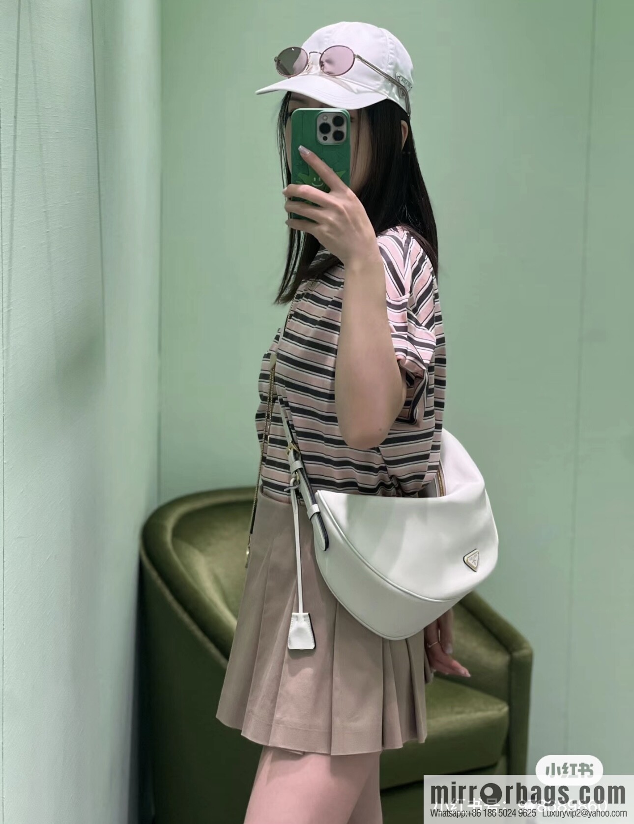 PRADA 🎉 new 🎉 1BC255 armpit bag 🎉🎉 white