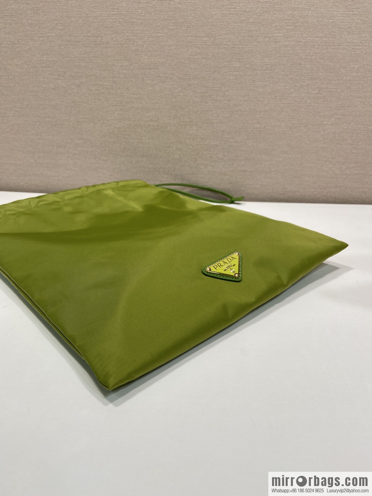 PRADA 🎉 new handbag 🎉 1NK001 drawstring pouch 🎉 green