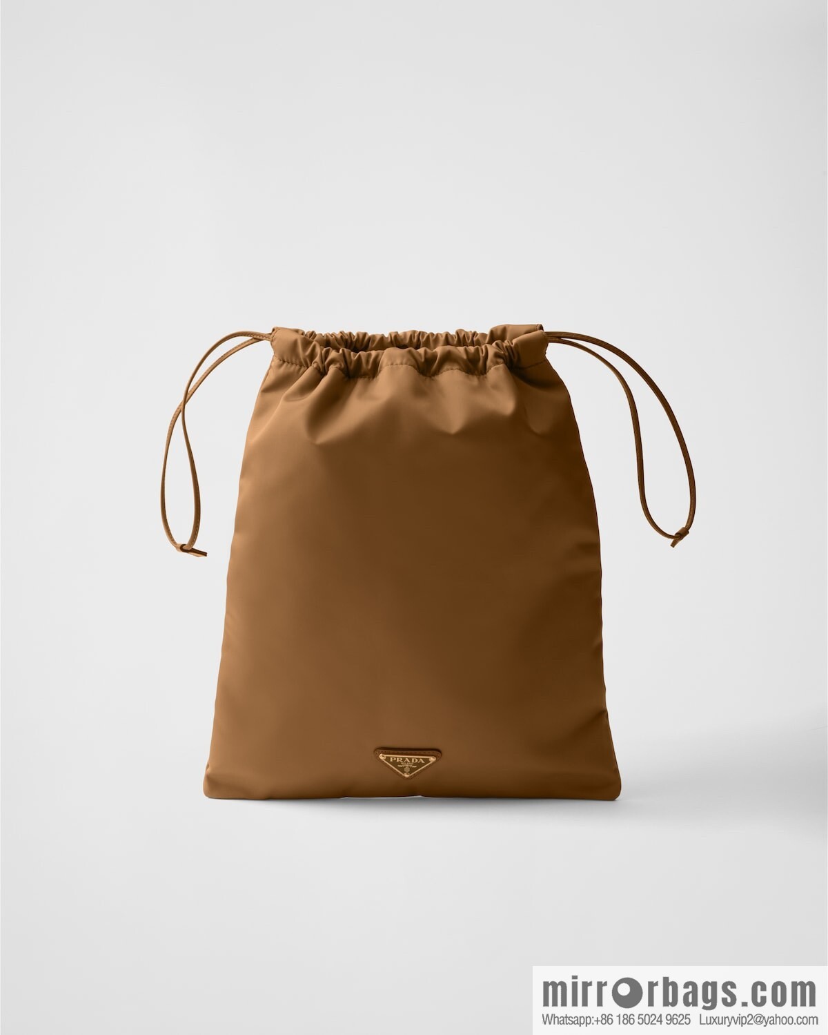 PRADA 🎉 new handbag 🎉 1NK001 drawstring pouch 🎉 caramel color
