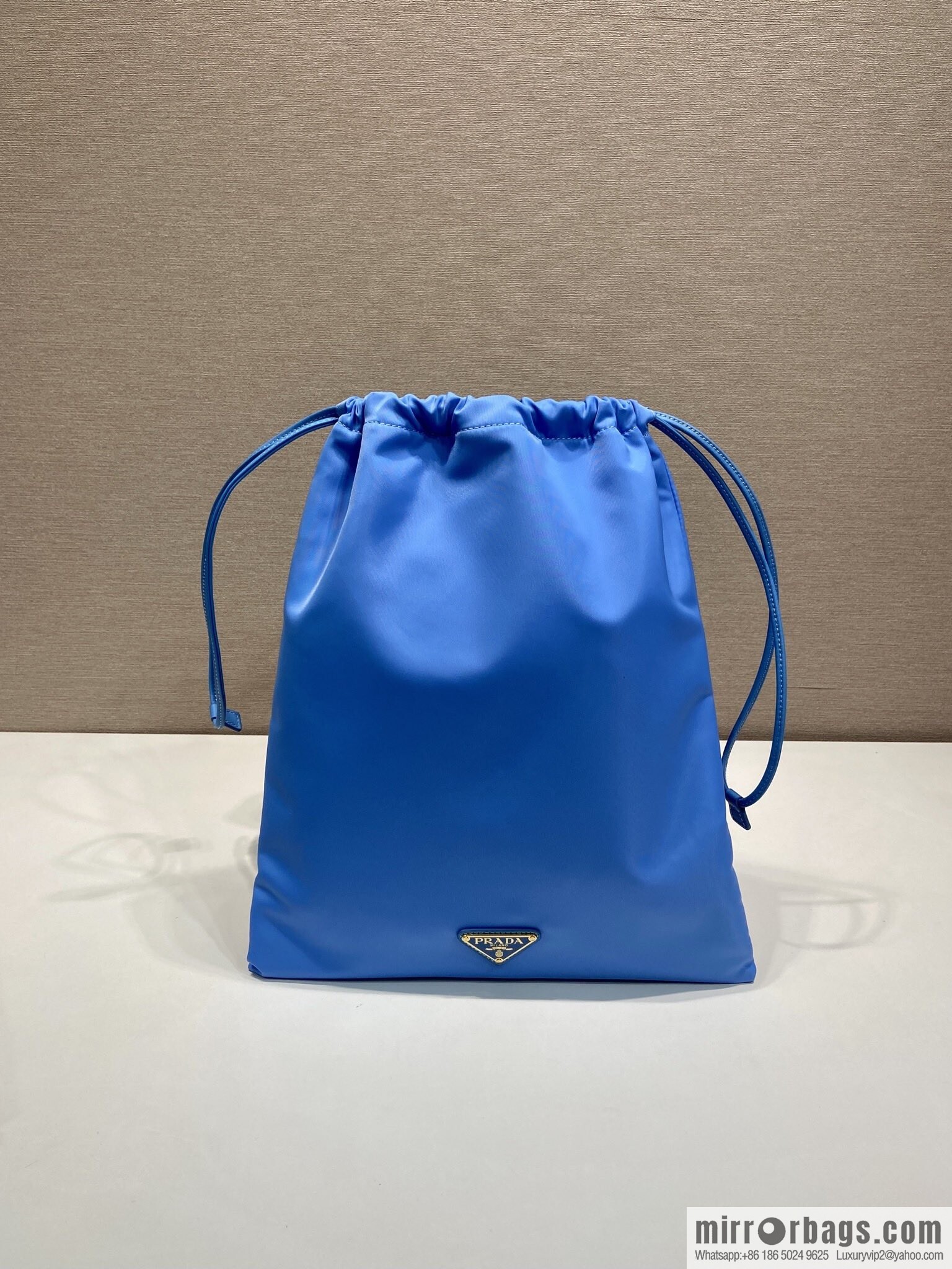 PRADA 🎉 new handbag 🎉 1NK001 drawstring pouch 🎉 blue