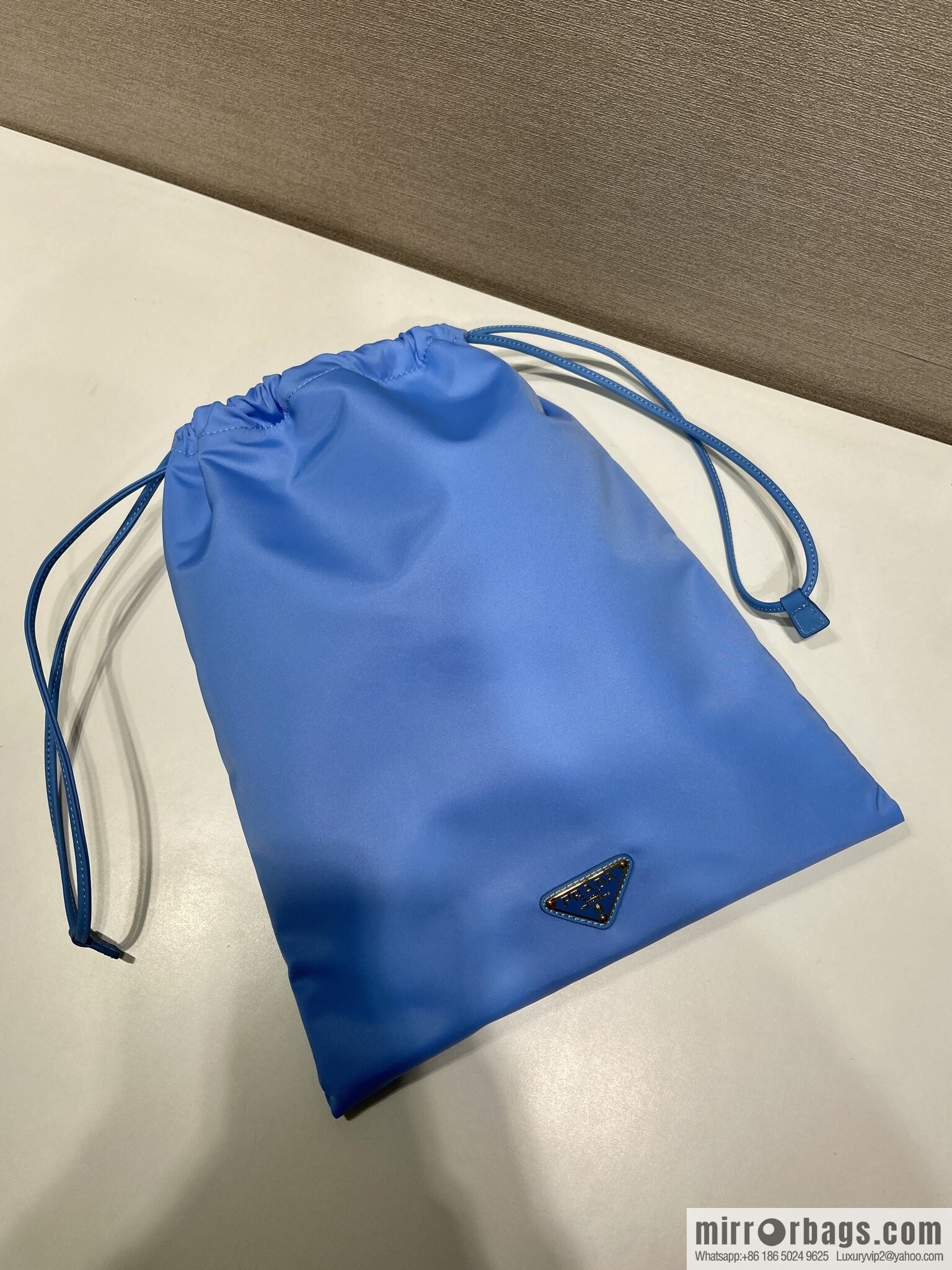 PRADA 🎉 new handbag 🎉 1NK001 drawstring pouch 🎉 blue