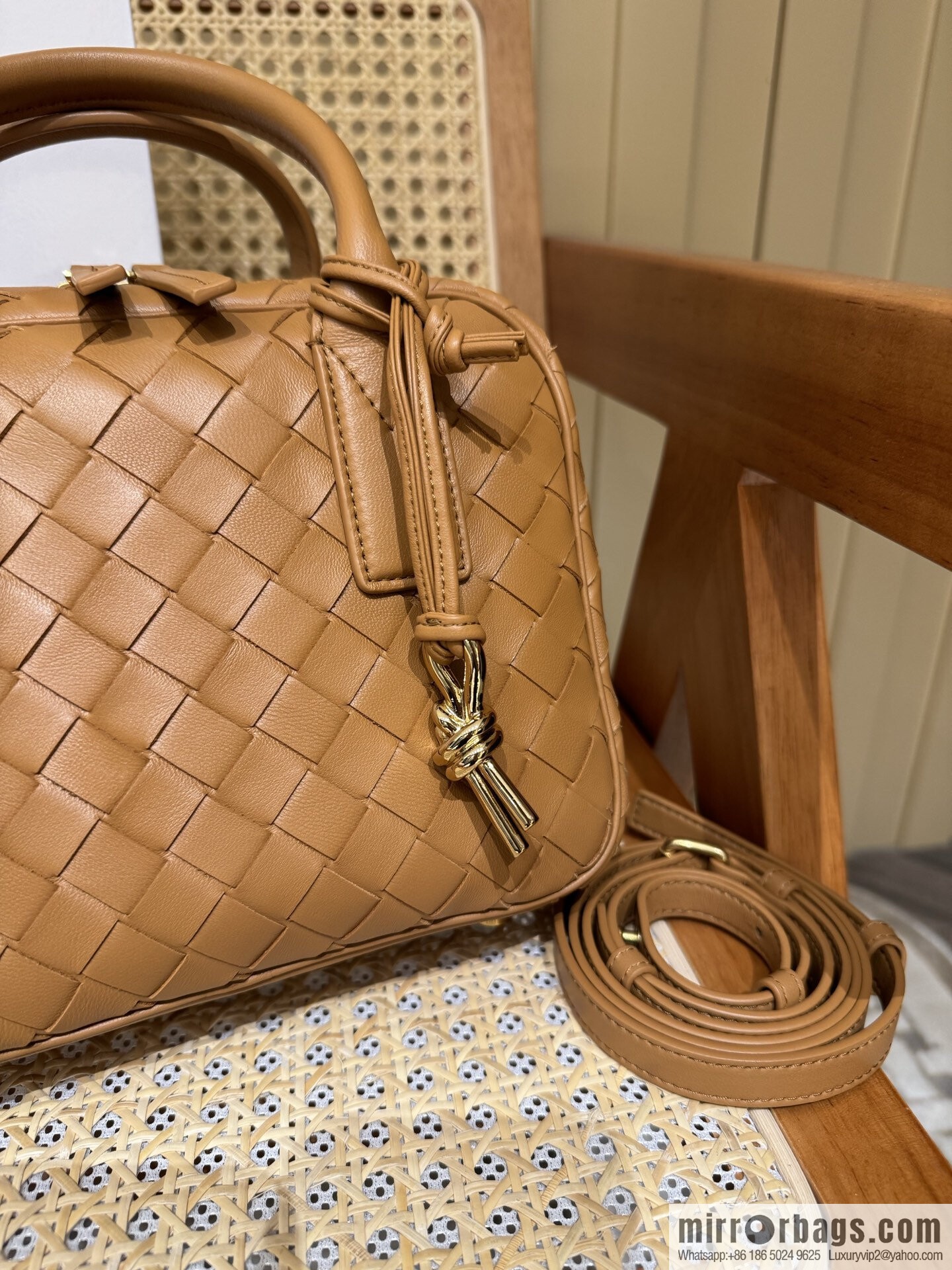 BV Small Getaway Handbag 776736 Light Brown
