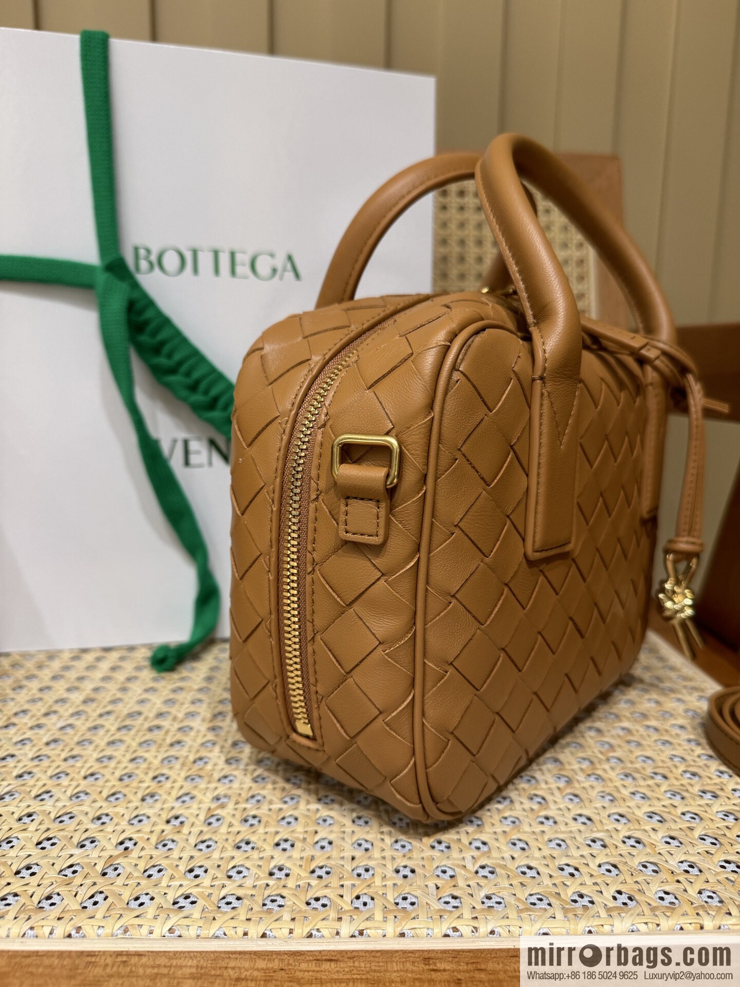 BV Small Getaway Handbag 776736 Light Brown