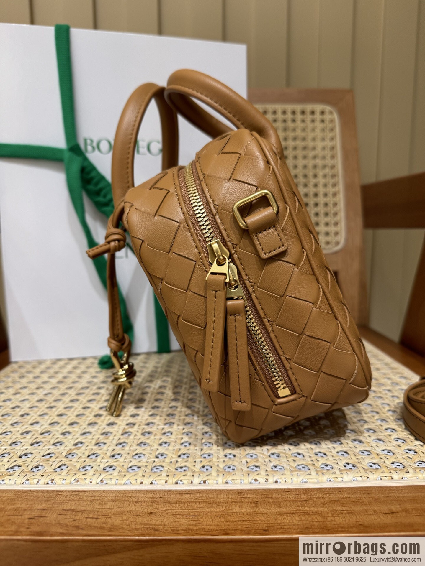 BV Small Getaway Handbag 776736 Light Brown