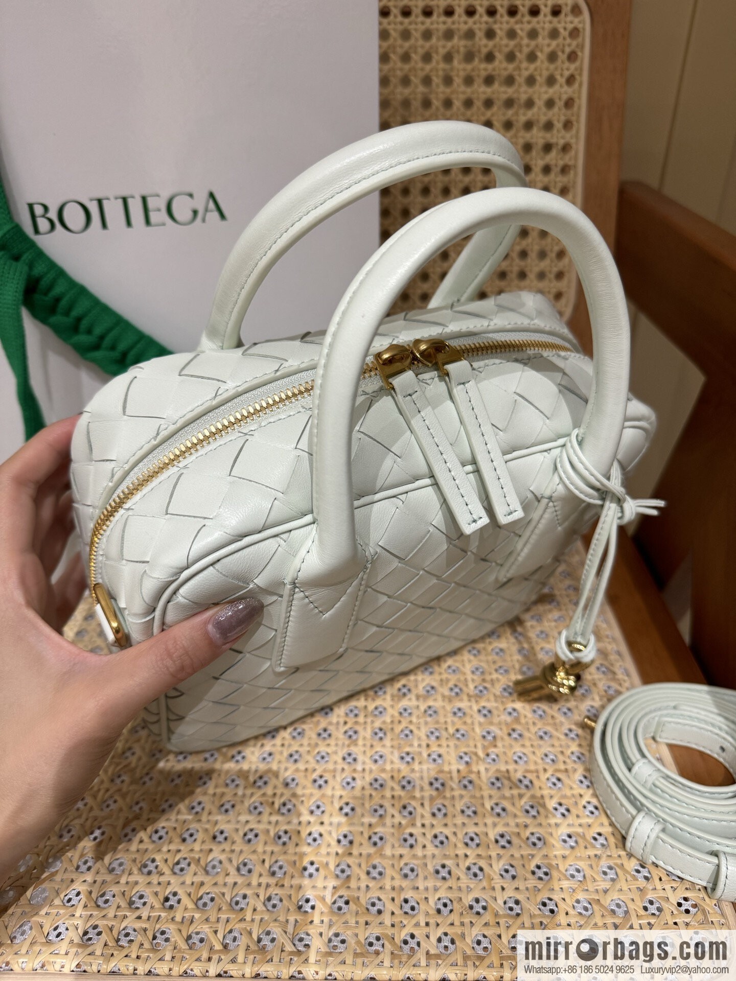BV S Getaway Handbag 776736 Glacier Blue
