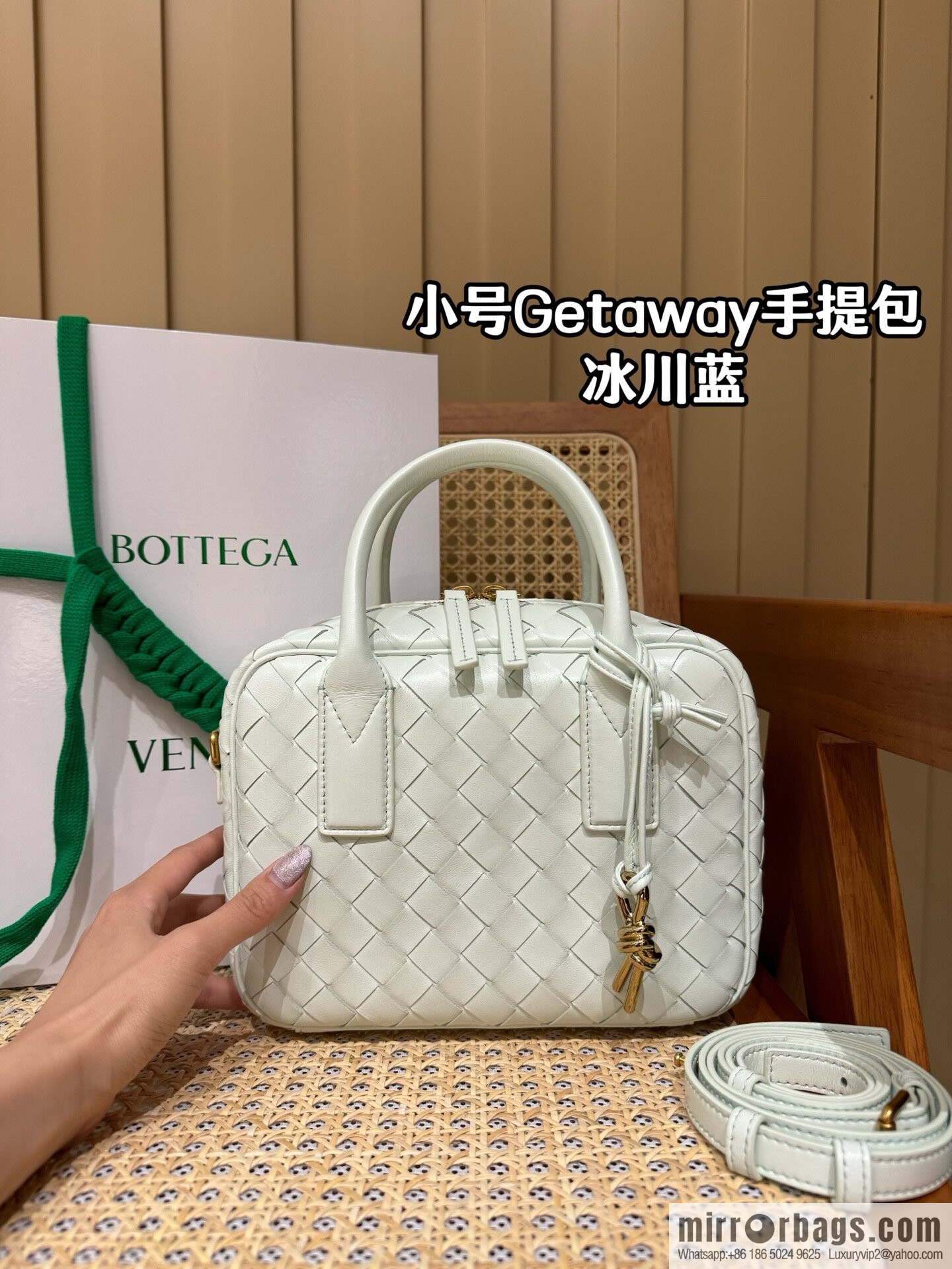BV S Getaway Handbag 776736 Glacier Blue
