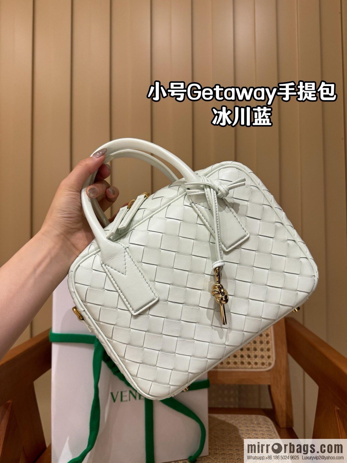 BV S Getaway Handbag 776736 Glacier Blue