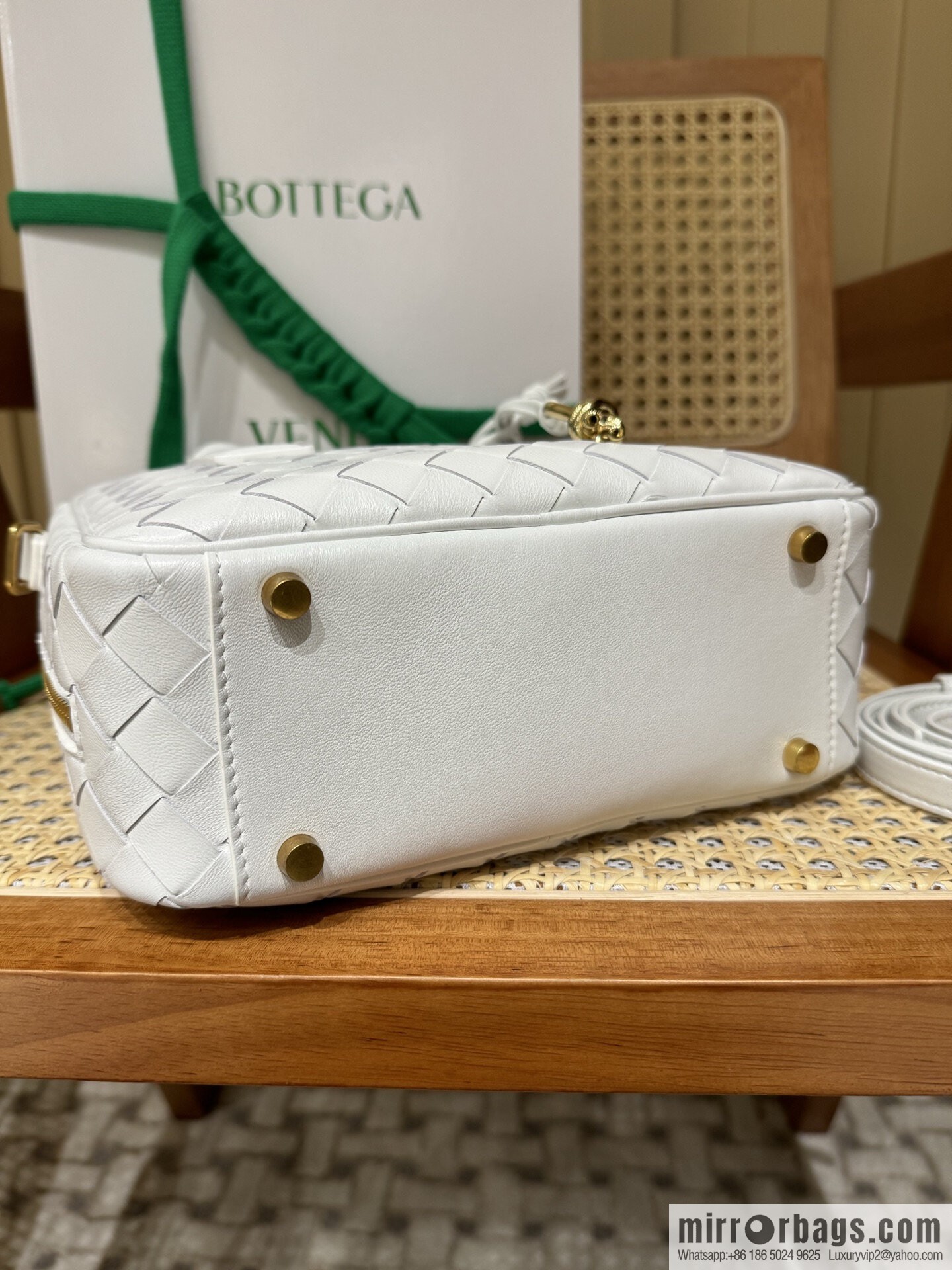 BV Small Getaway Handbag 776736 White