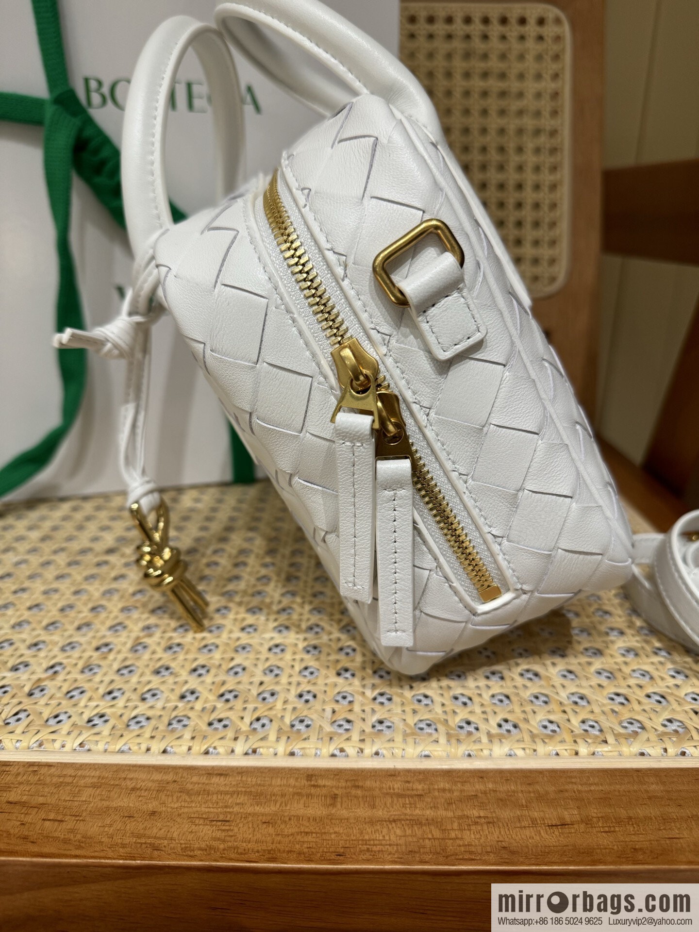 BV Small Getaway Handbag 776736 White