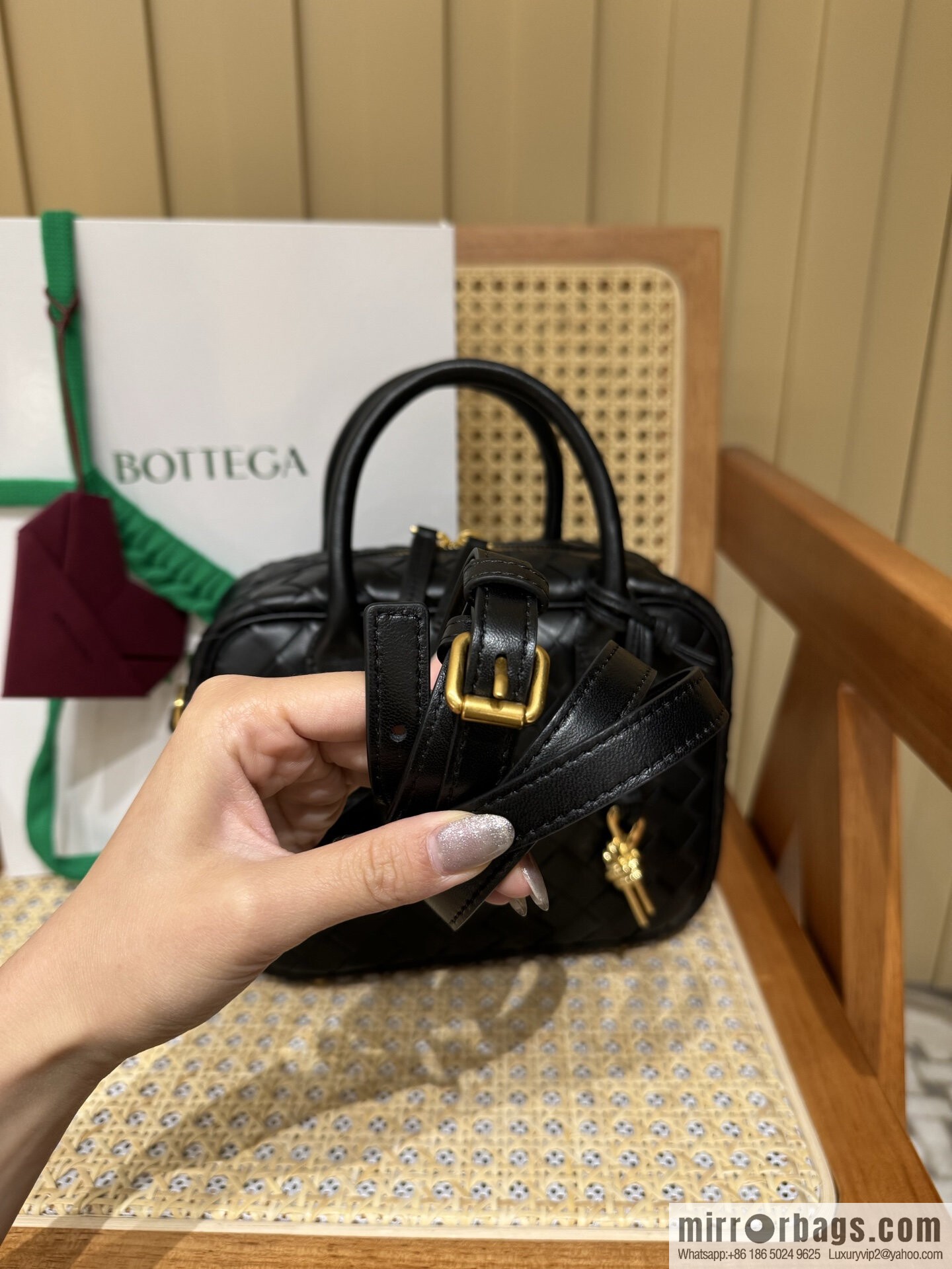 BV Small Getaway Handbag 776736 Black