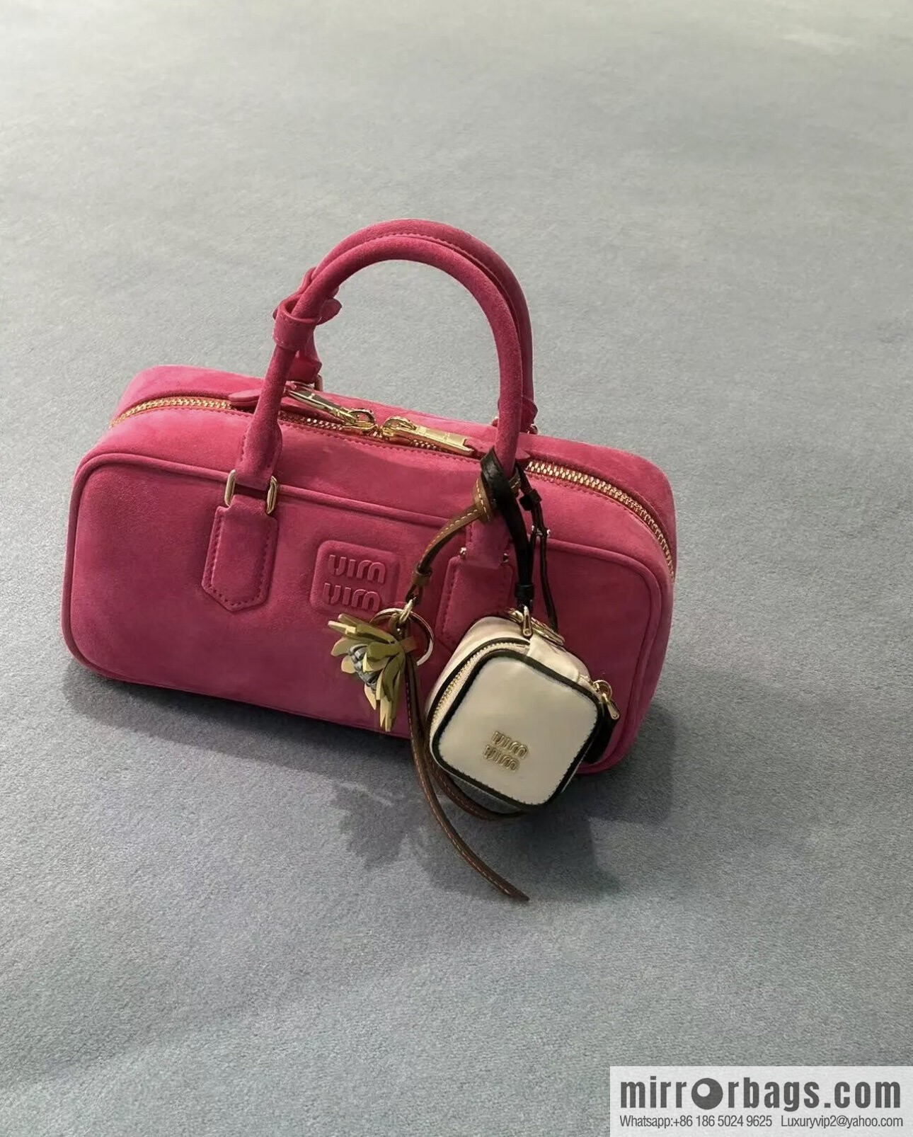 MIUMIU new bowling bag 5BB142 suede
