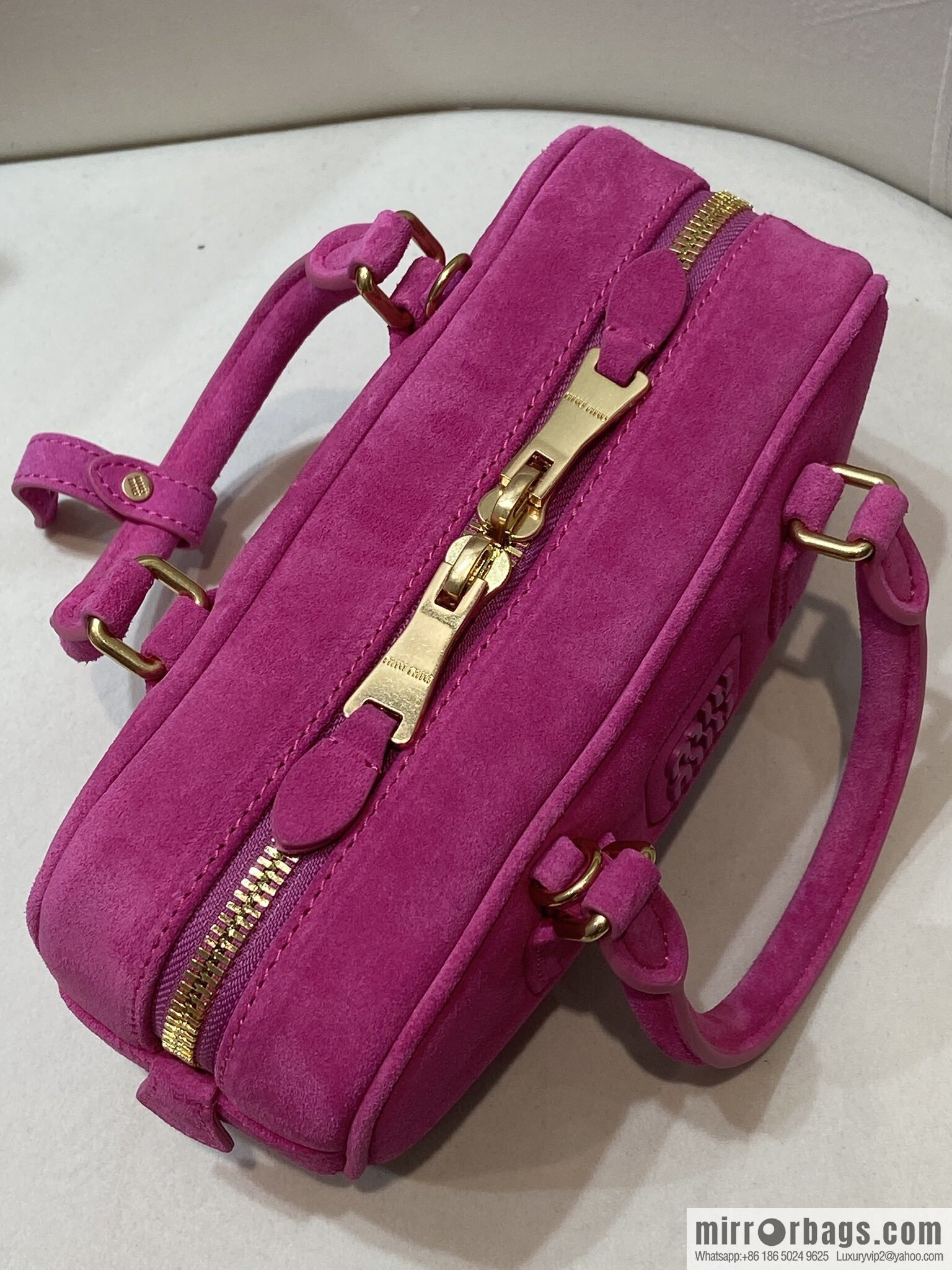 MIUMIU new bowling bag 5BB142 suede