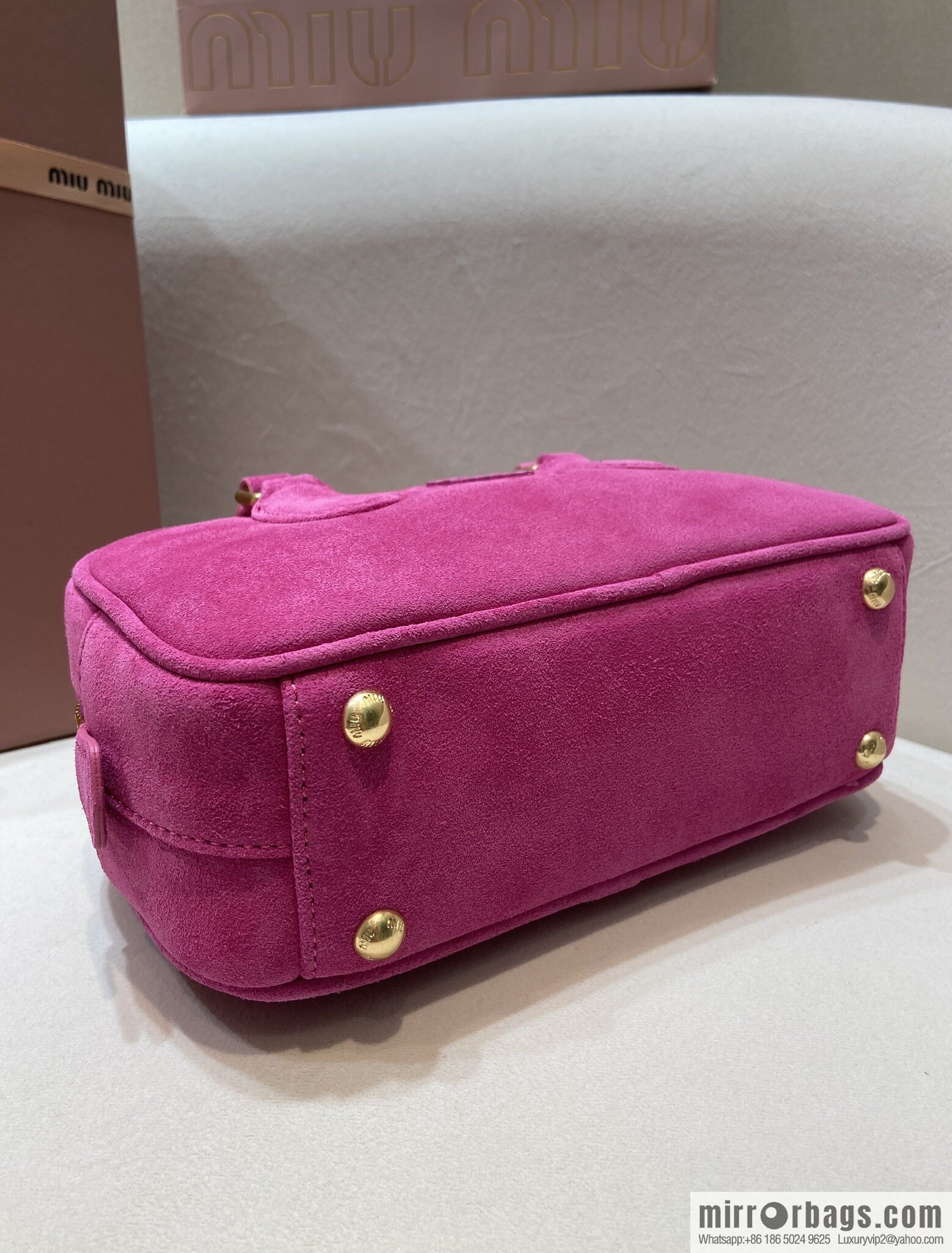 MIUMIU new bowling bag 5BB142 suede