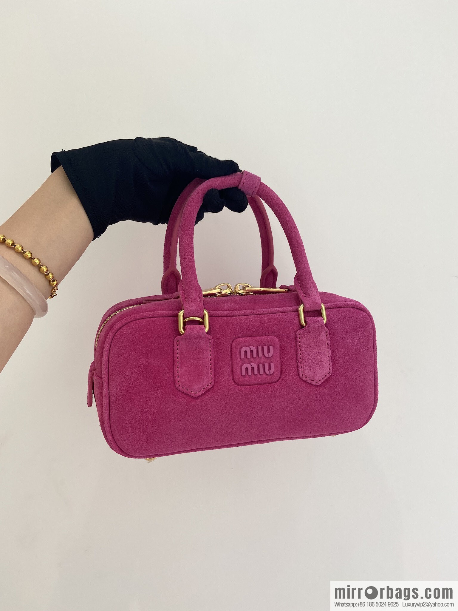 MIUMIU new bowling bag 5BB142 suede