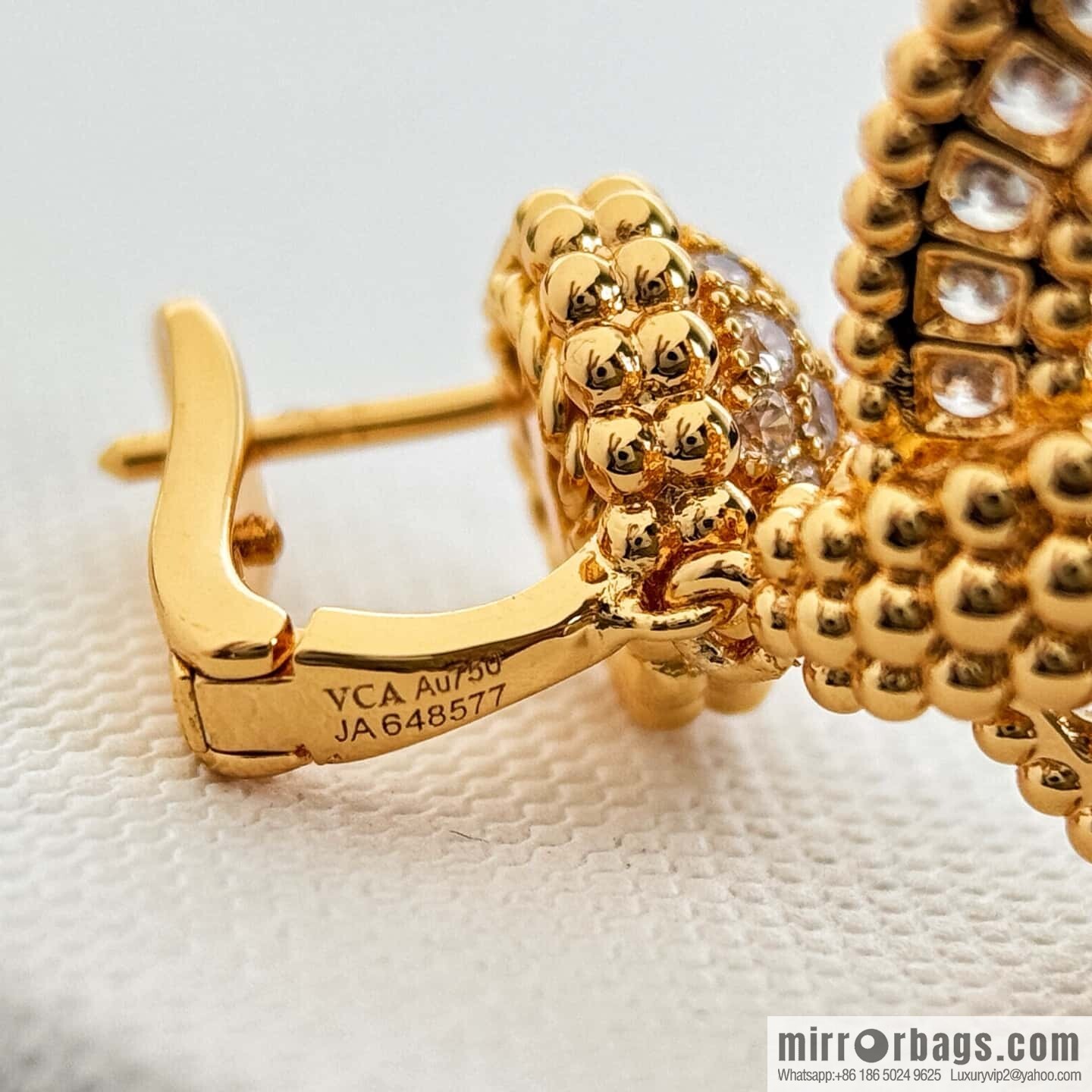 ☀️Van Cleef & Arpels Perlee diamonds earrings