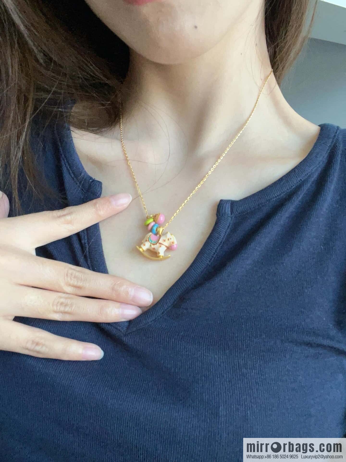 ❗️New ❗️ New ☑️ Vivienne Westwood Macaron Rocking Horse Necklace