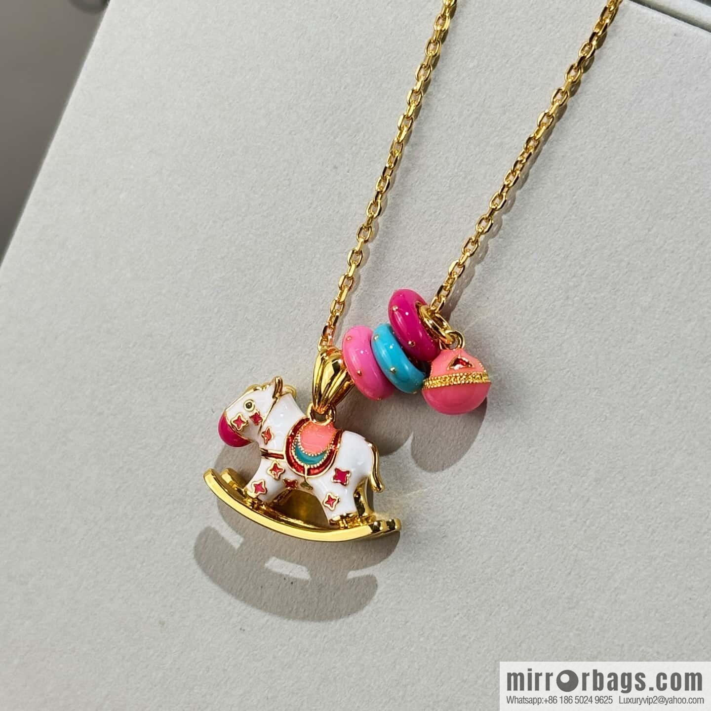 ❗️New ❗️ New ☑️ Vivienne Westwood Macaron Rocking Horse Necklace