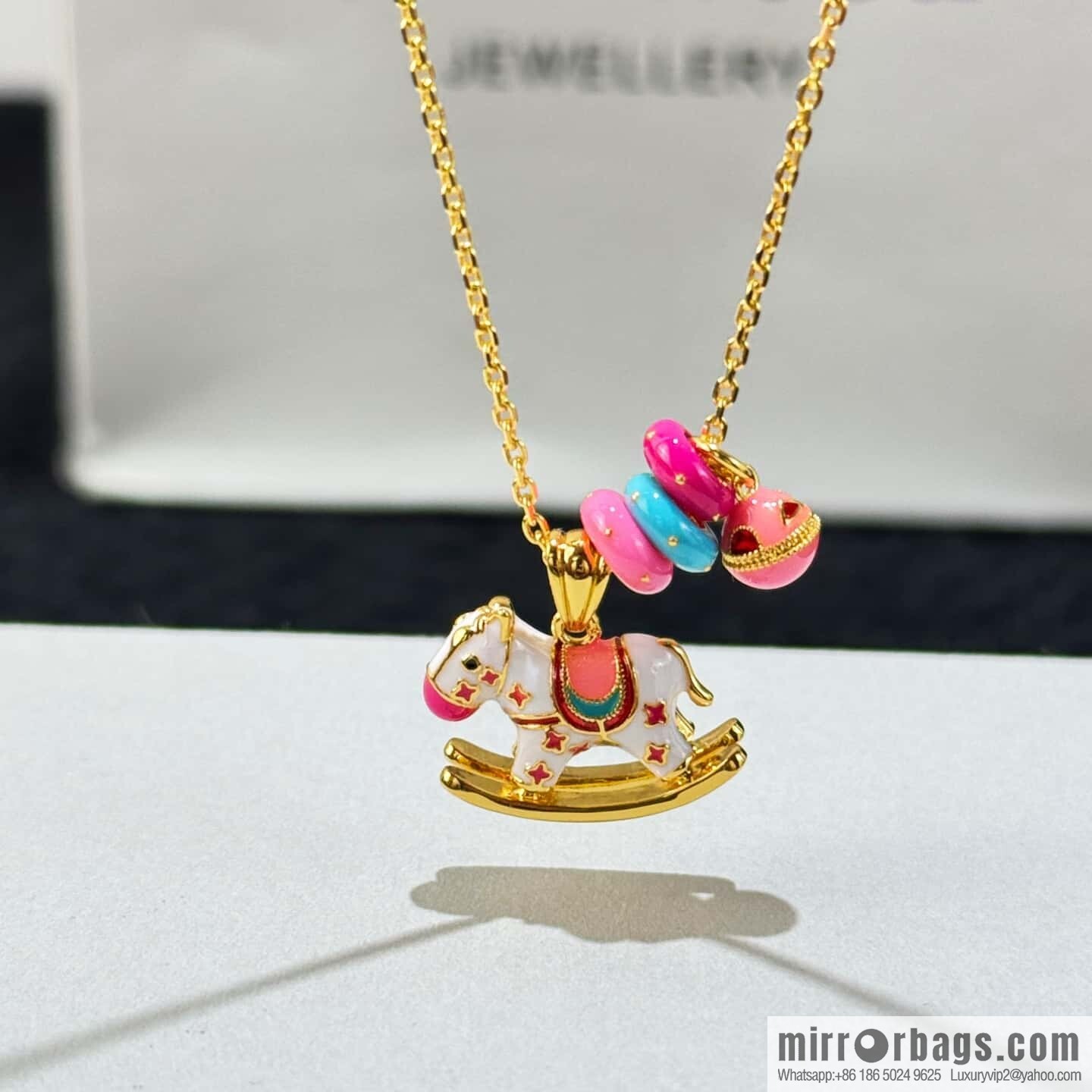 ❗️New ❗️ New ☑️ Vivienne Westwood Macaron Rocking Horse Necklace