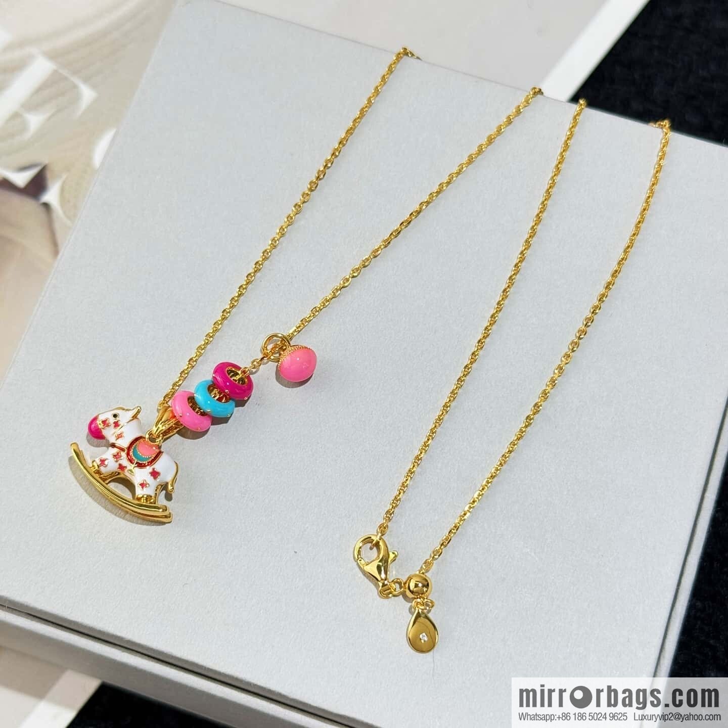 ❗️New ❗️ New ☑️ Vivienne Westwood Macaron Rocking Horse Necklace