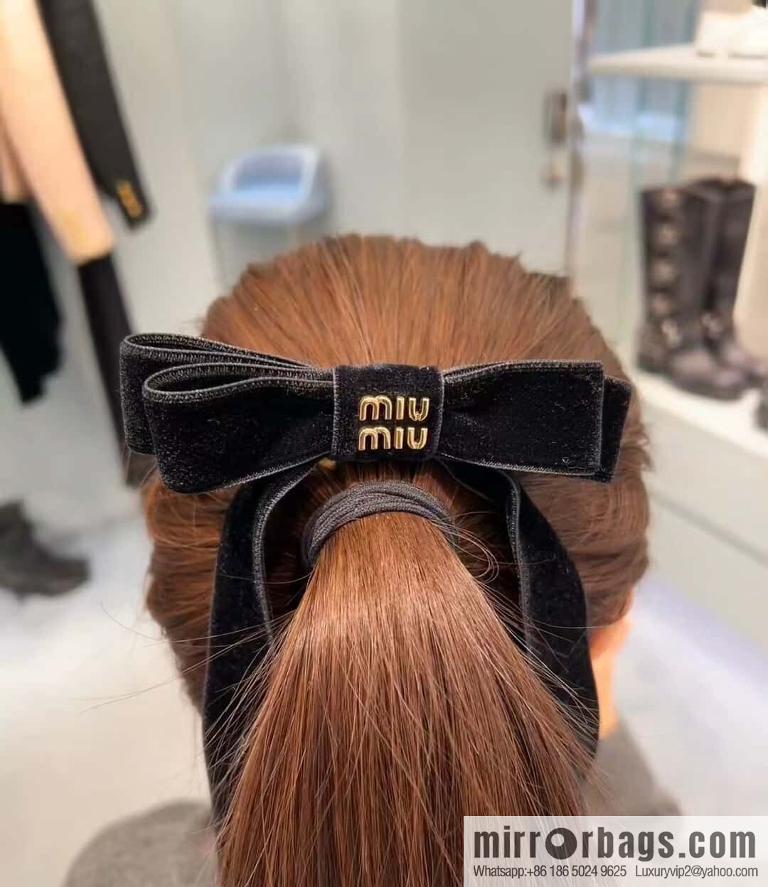 ❗️New ❗️ MIU MIU Miu Black Bow Hairpin Hairpin
