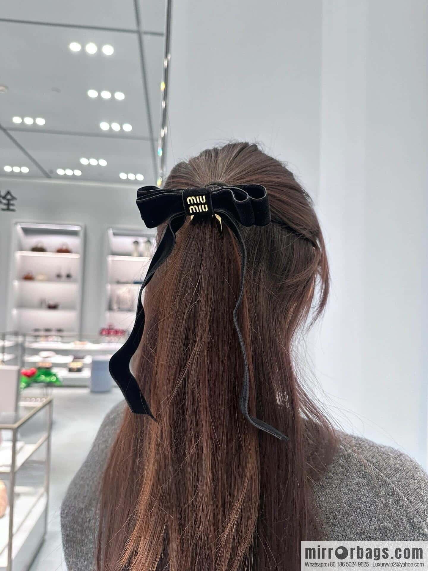 ❗️New ❗️ MIU MIU Miu Black Bow Hairpin Hairpin