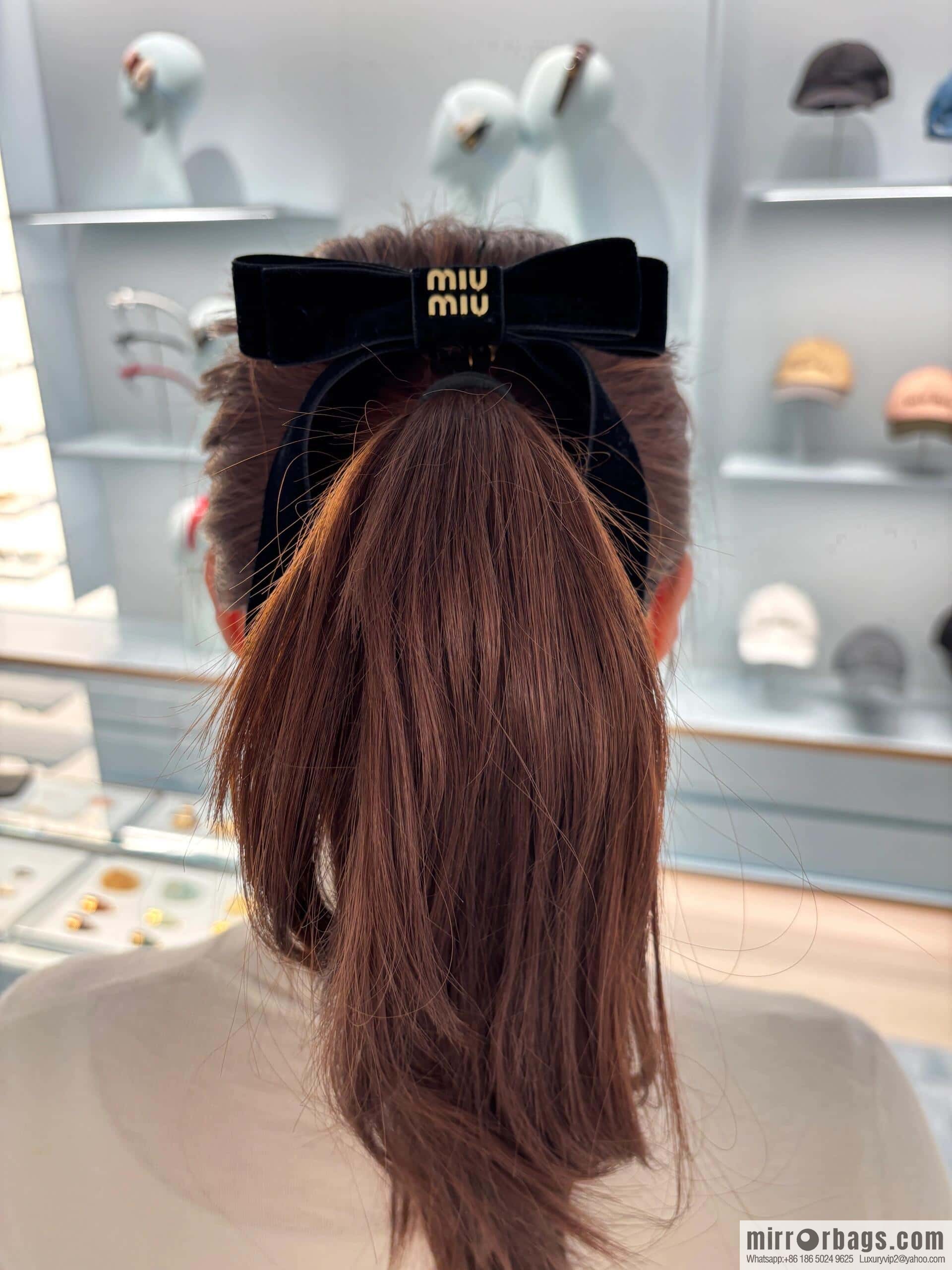❗️New ❗️ MIU MIU Miu Black Bow Hairpin Hairpin