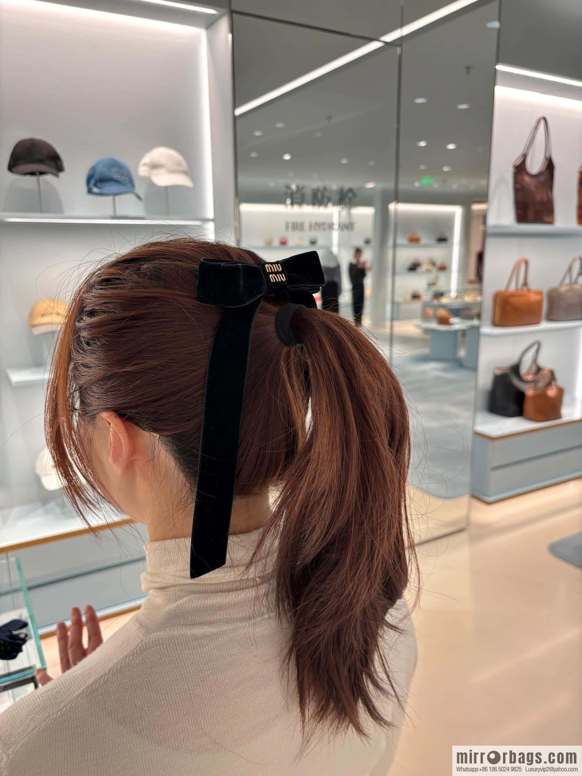 ❗️New ❗️ MIU MIU Miu Black Bow Hairpin Hairpin