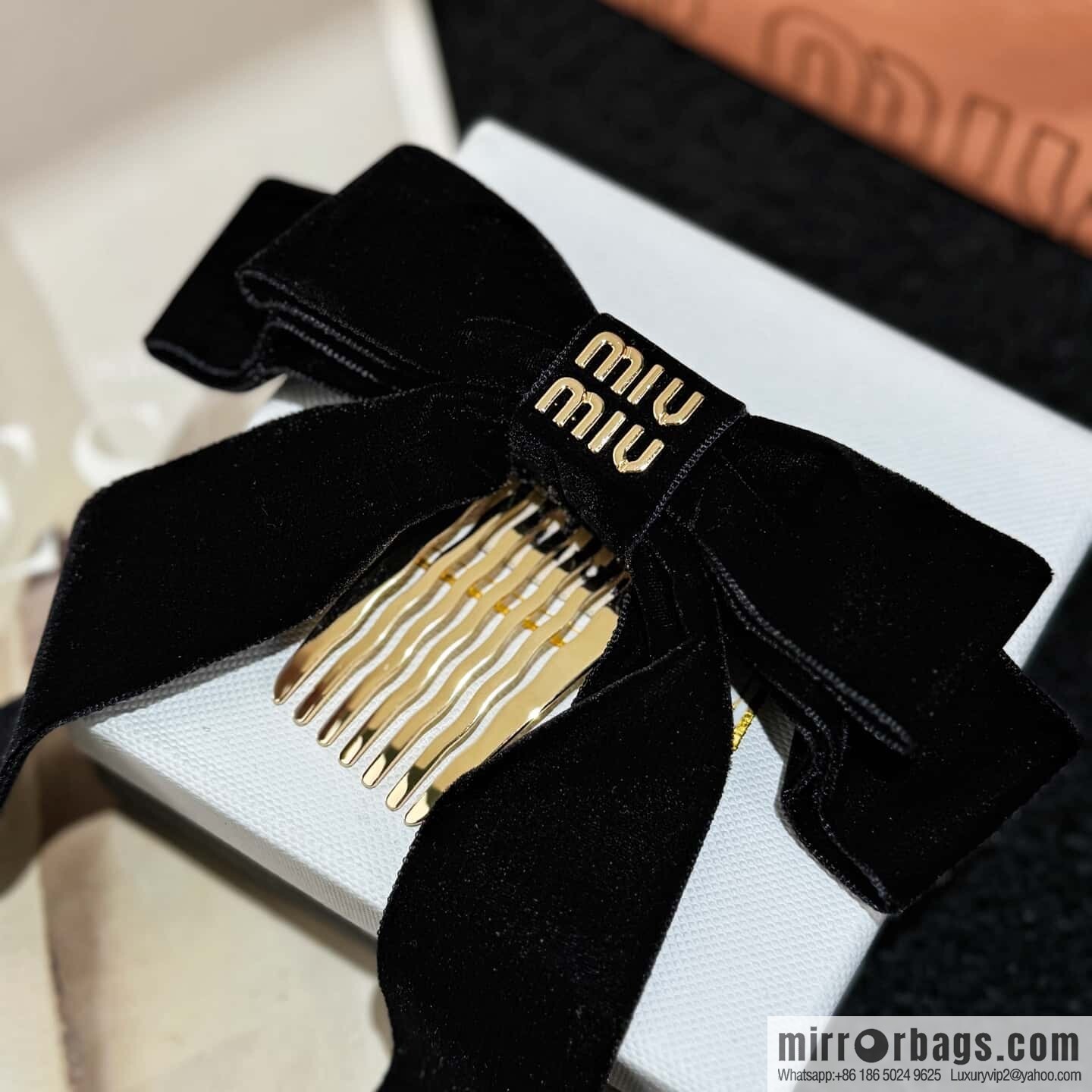 ❗️New ❗️ MIU MIU Miu Black Bow Hairpin Hairpin