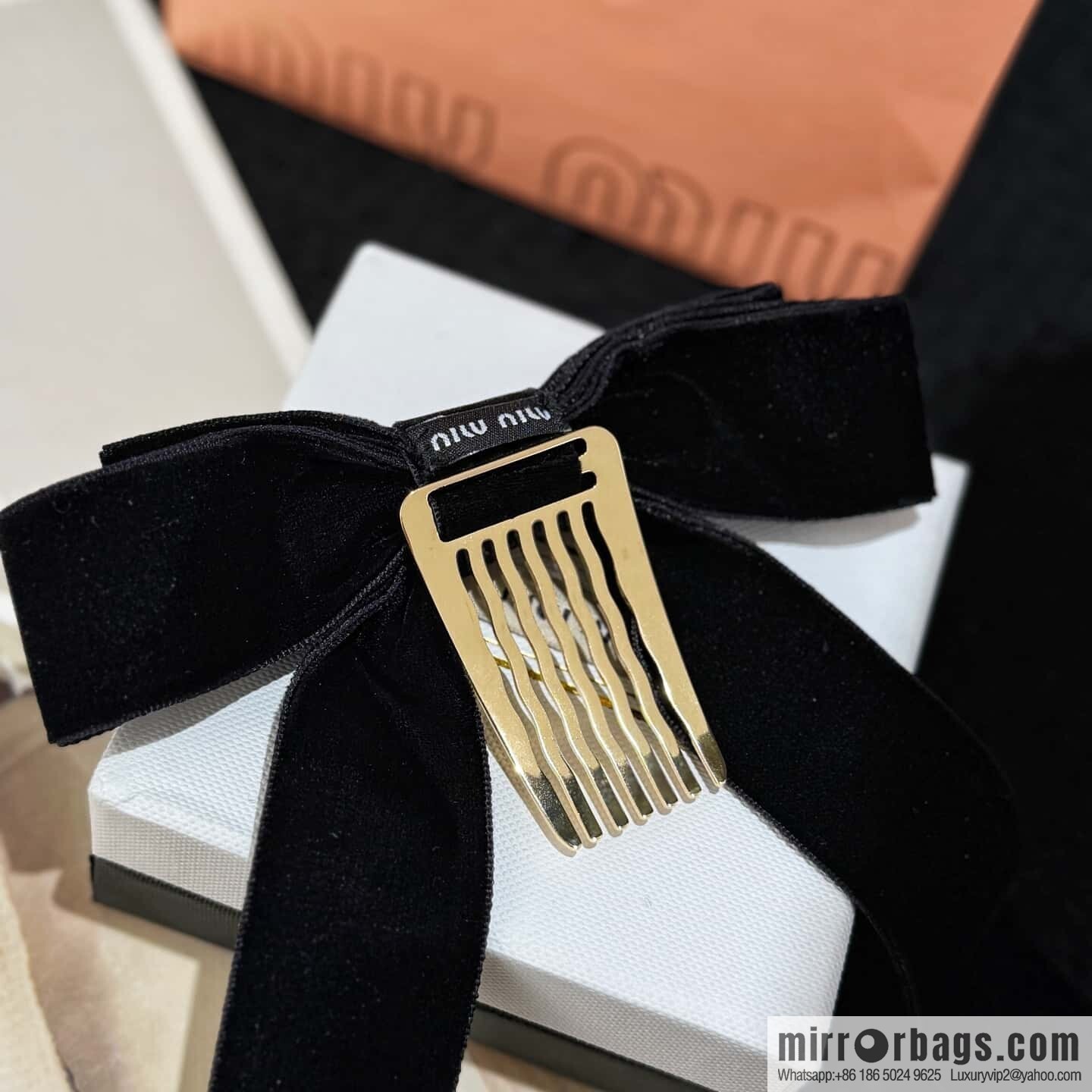 ❗️New ❗️ MIU MIU Miu Black Bow Hairpin Hairpin
