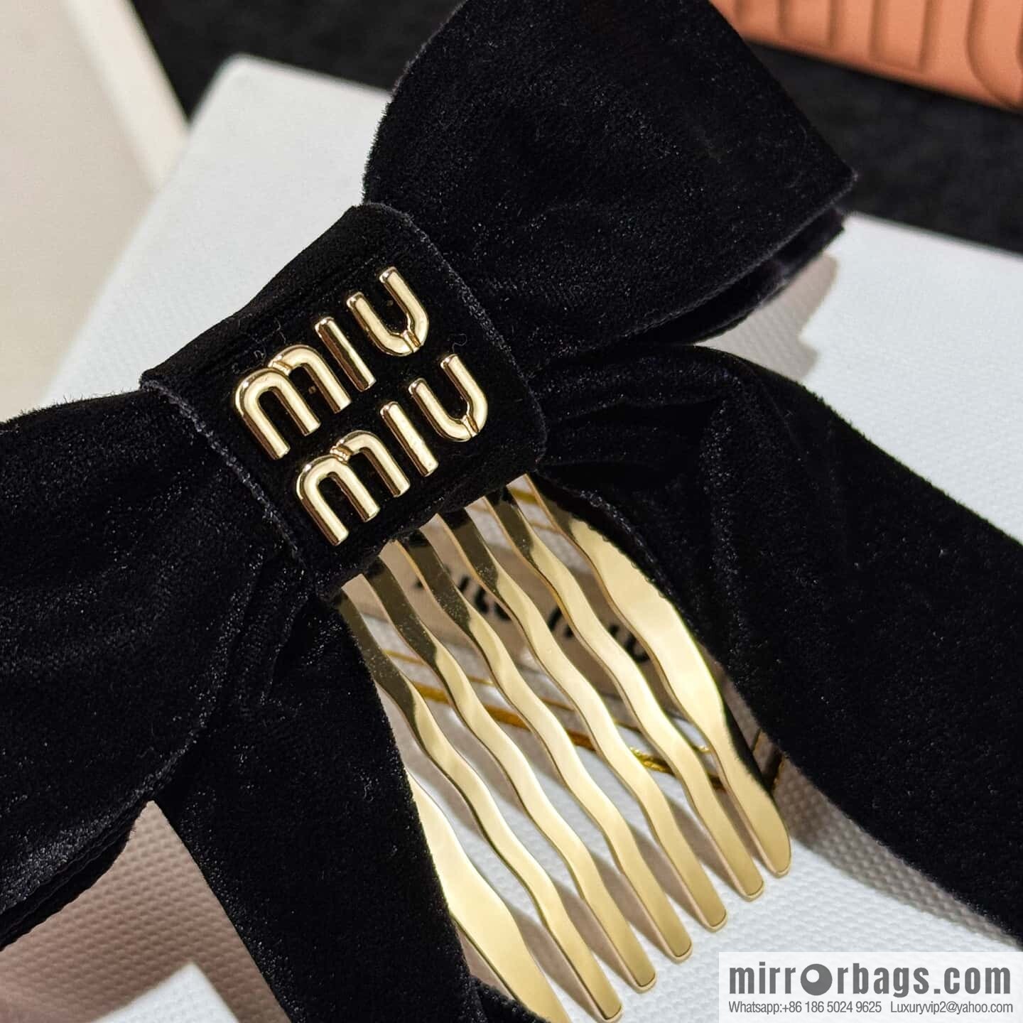 ❗️New ❗️ MIU MIU Miu Black Bow Hairpin Hairpin