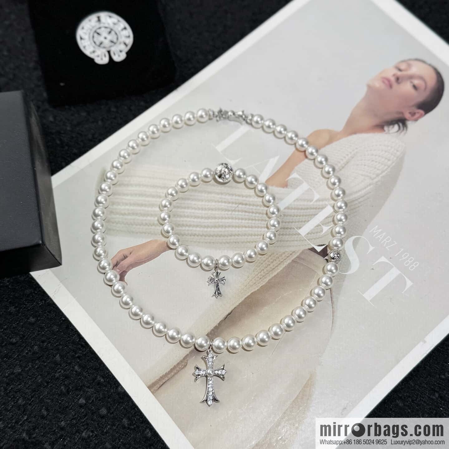 ❗New ❗ ☀ New Croxin Cross Pearl Necklace, Bracelet ☀