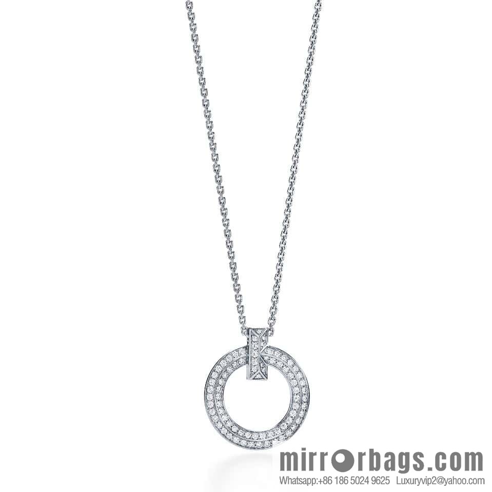 ❗️New ❗️ ☀ Tiffany & co Tiffany T1 Full Diamond Circle Necklace ☀
