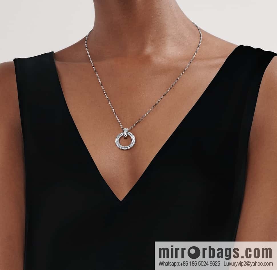 ❗️New ❗️ ☀ Tiffany & co Tiffany T1 Full Diamond Circle Necklace ☀