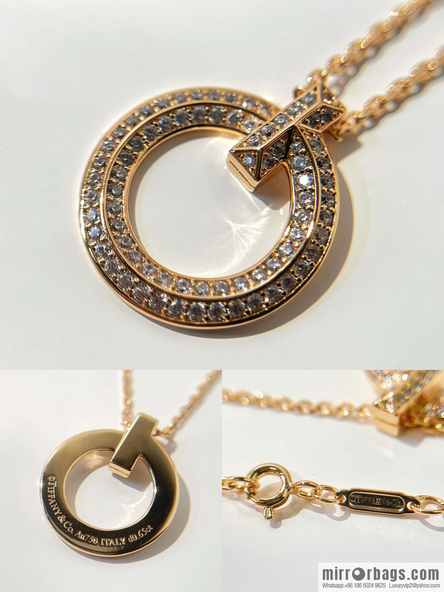 ❗️New ❗️ ☀ Tiffany & co Tiffany T1 Full Diamond Circle Necklace ☀