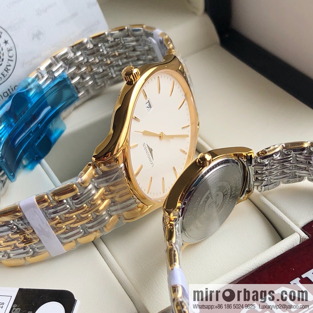 Longines Luya Series - Casual Fashion Couple Ladies Quartz Watch Men's 39mm, Women's 24mm