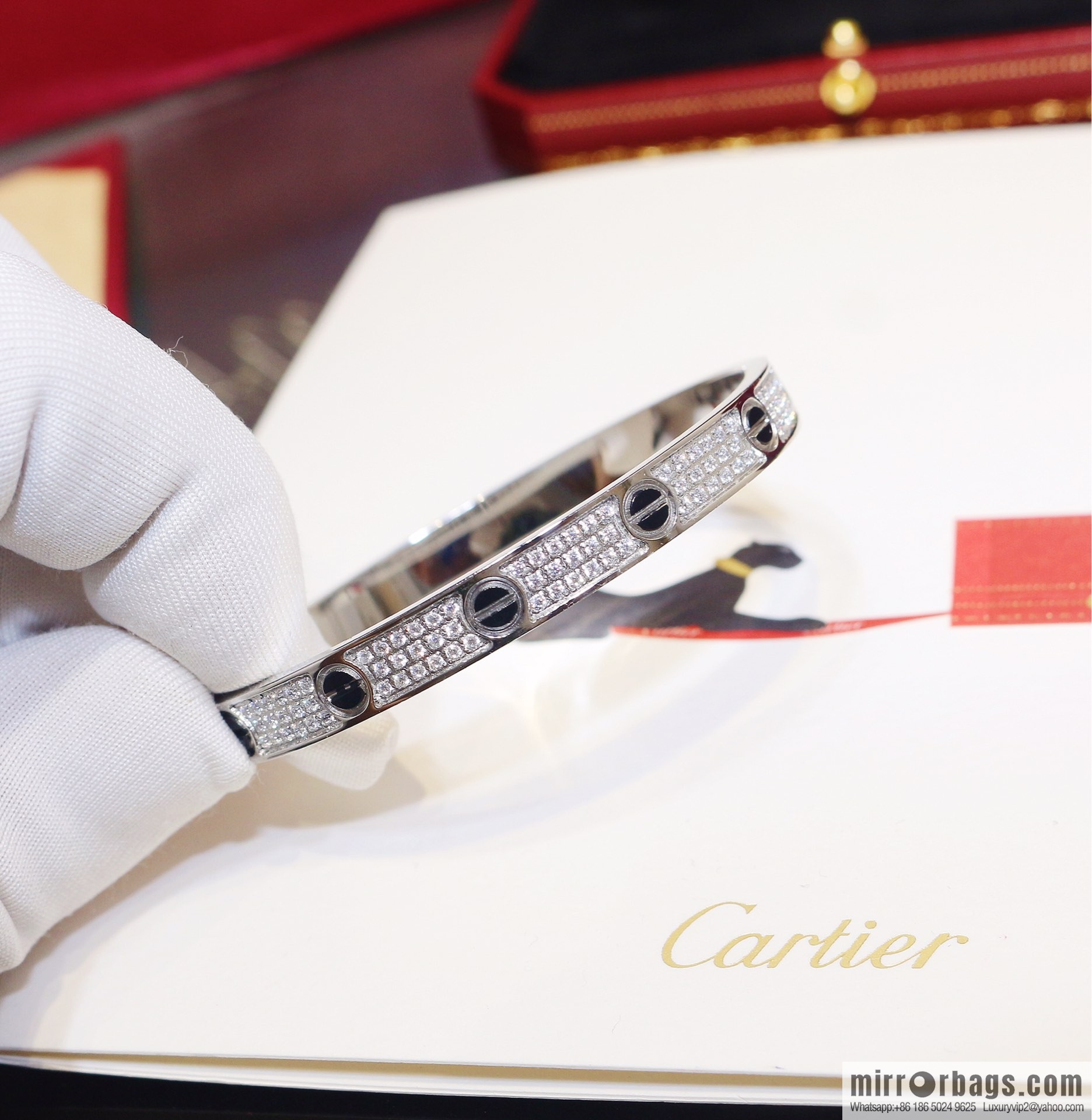 Cartier Classic Black Nail Gypsy Bracelet