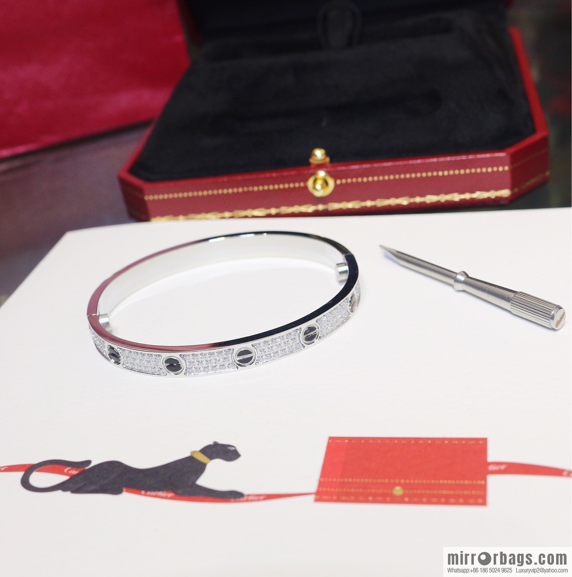 Cartier Classic Black Nail Gypsy Bracelet