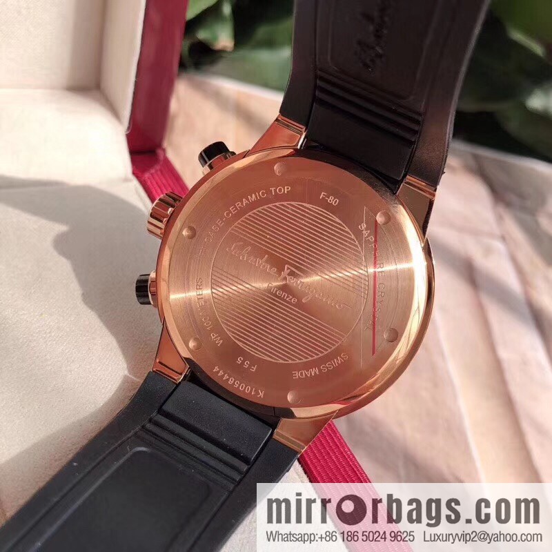 Ferragamo F80 flagship series quartz chronograph, two-color men's model, men's watch! Watch diameter 43mm