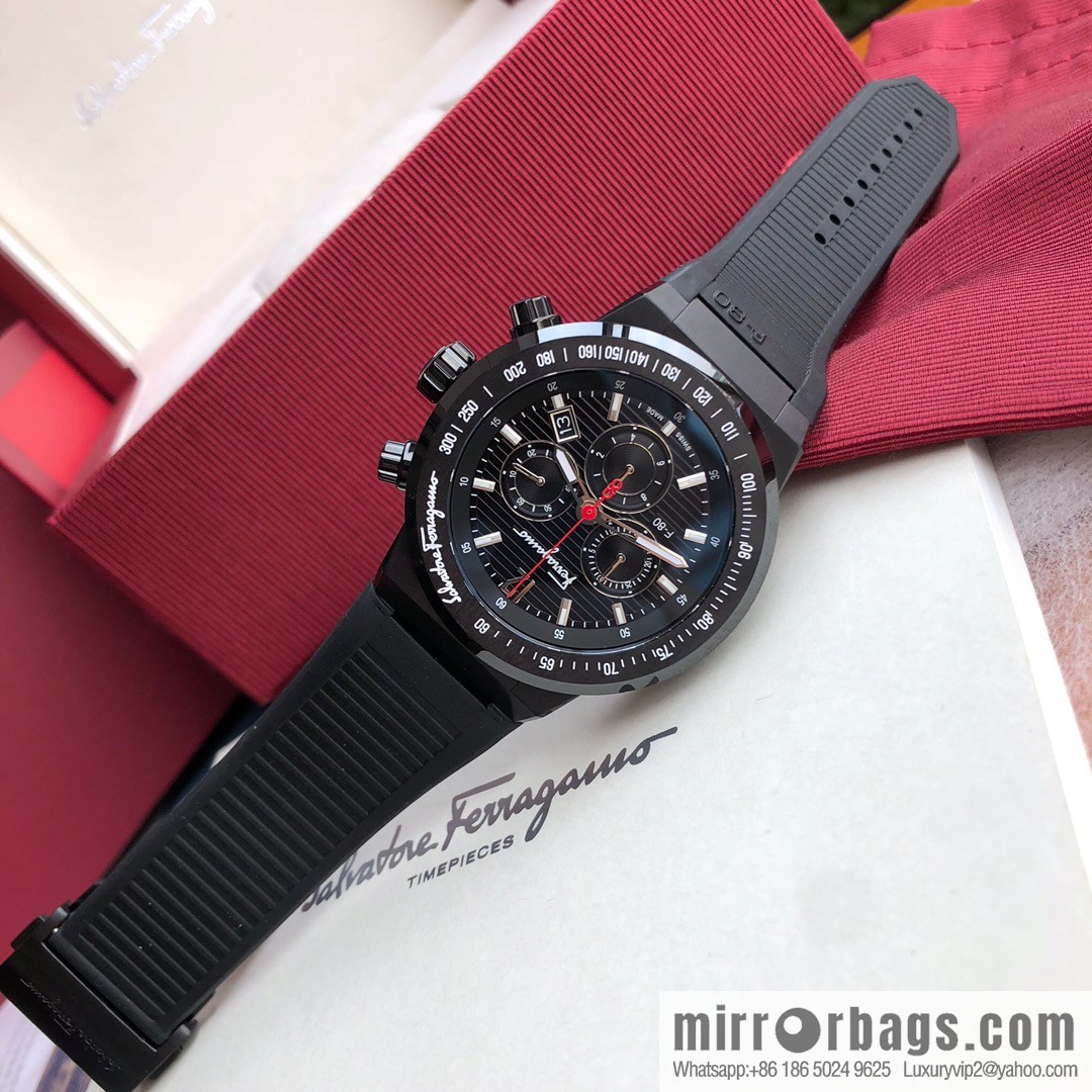 Ferragamo F80 flagship series quartz chronograph, two-color men's model, men's watch! Watch diameter 43mm