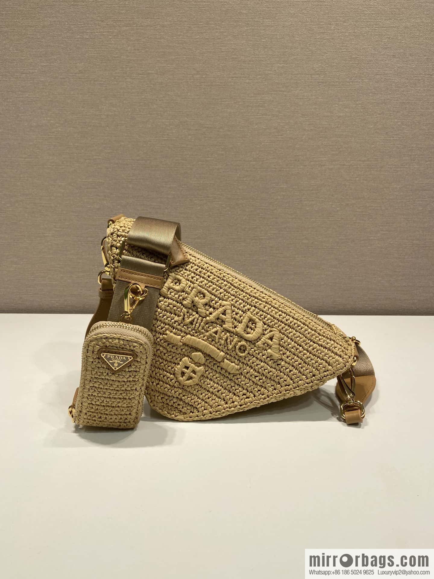 PRADA Prada hand-woven triangle bag 1BH190