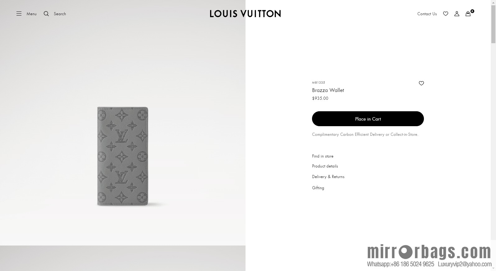 LV BRAZZA wallet M81335 Premium